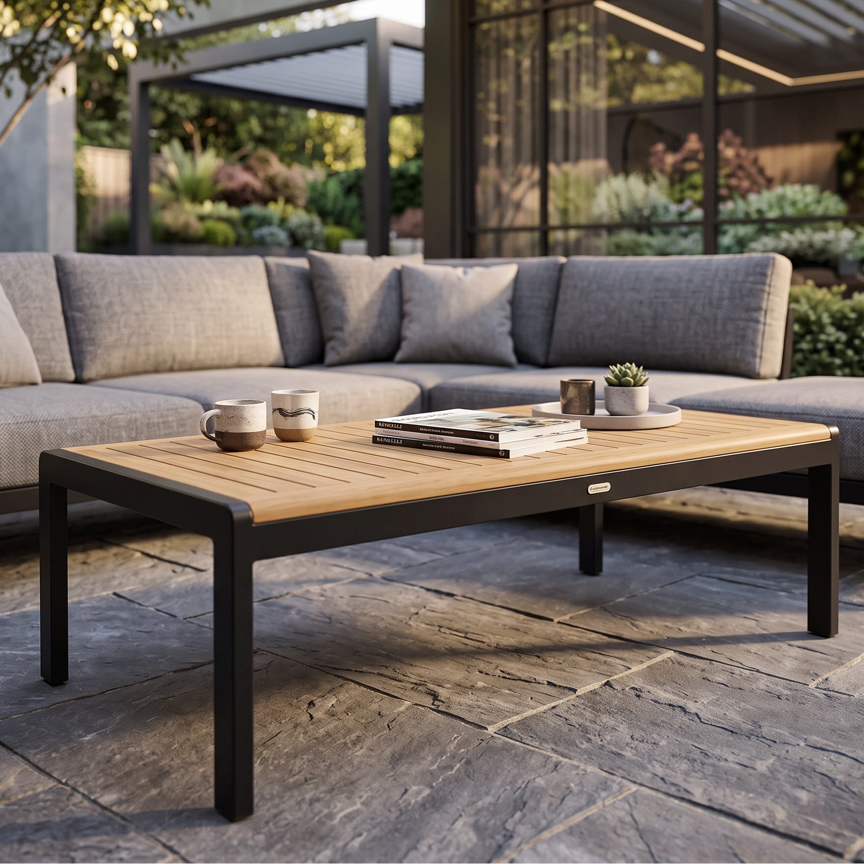 Barlow Tyrie Aura Teak and Aluminum Coffee Table 120
