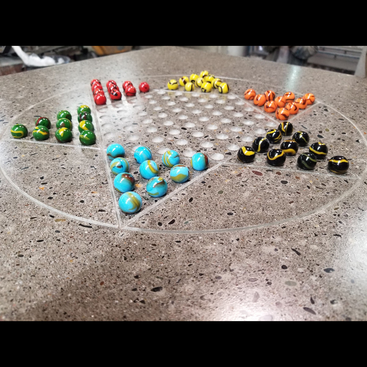 Stone Age Chinese Checkers Table