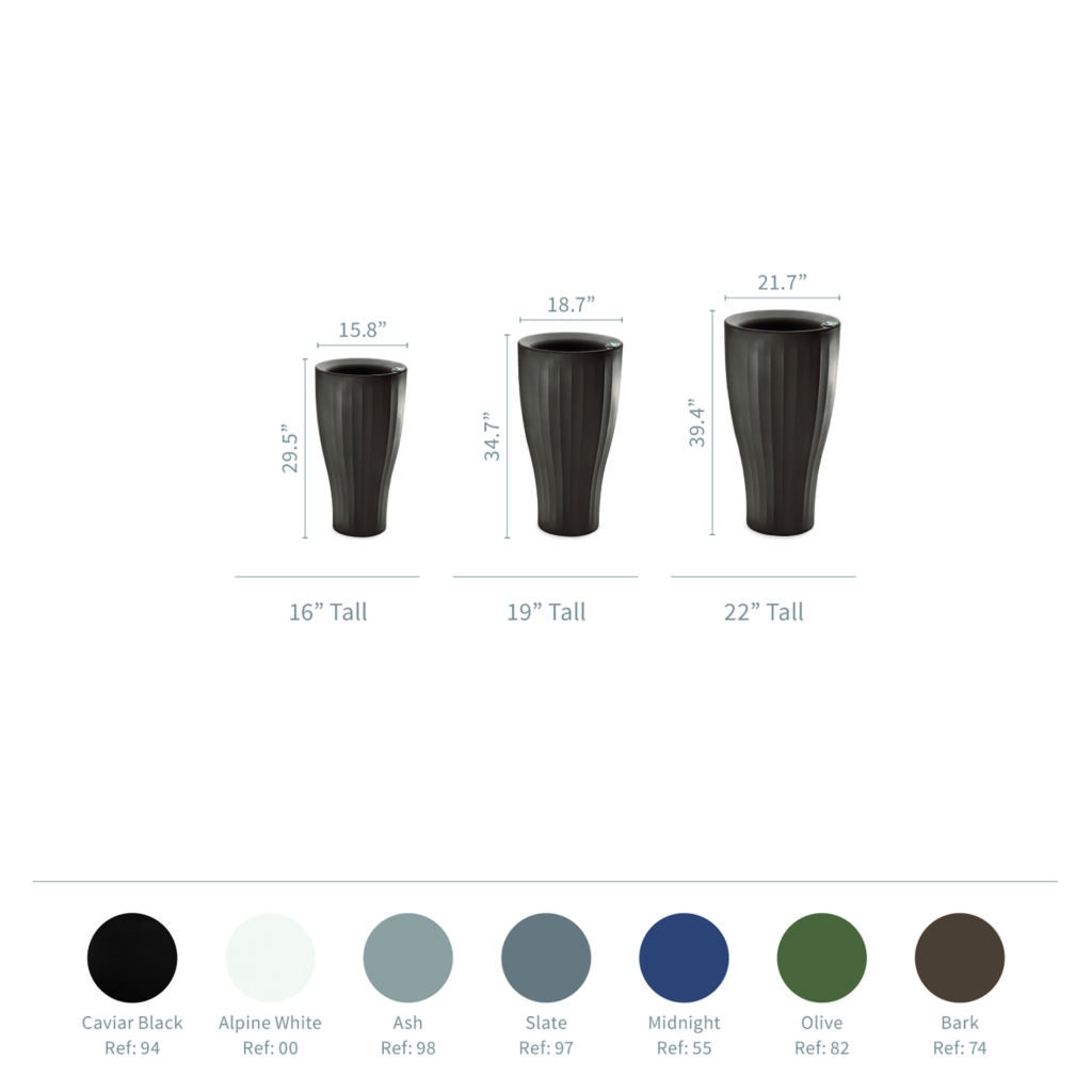 Tall Cup Self-Watering Planter 22 inch Diameter