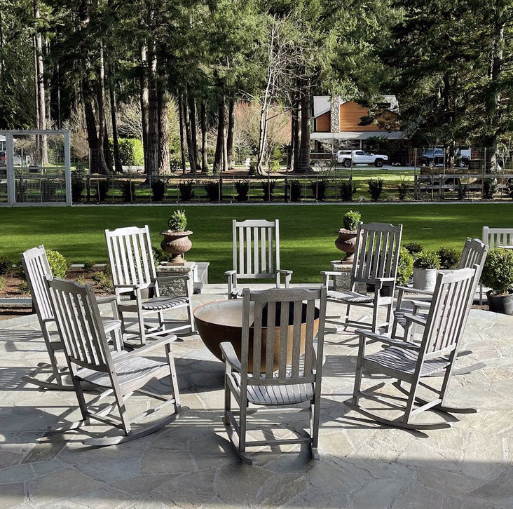 Americana Resort Rocker - Weathered Grey Distressed (Premium Finish)