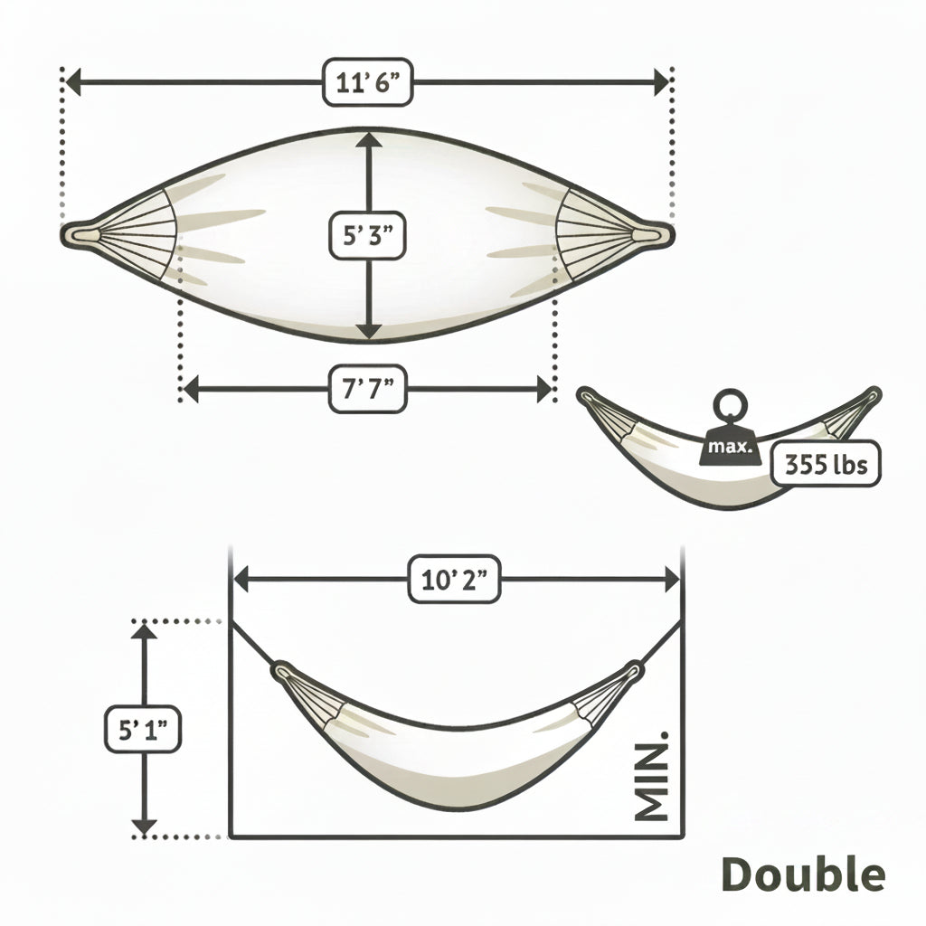 La Siesta Organic Cotton Double Classic Hammock - Flora Zebra
