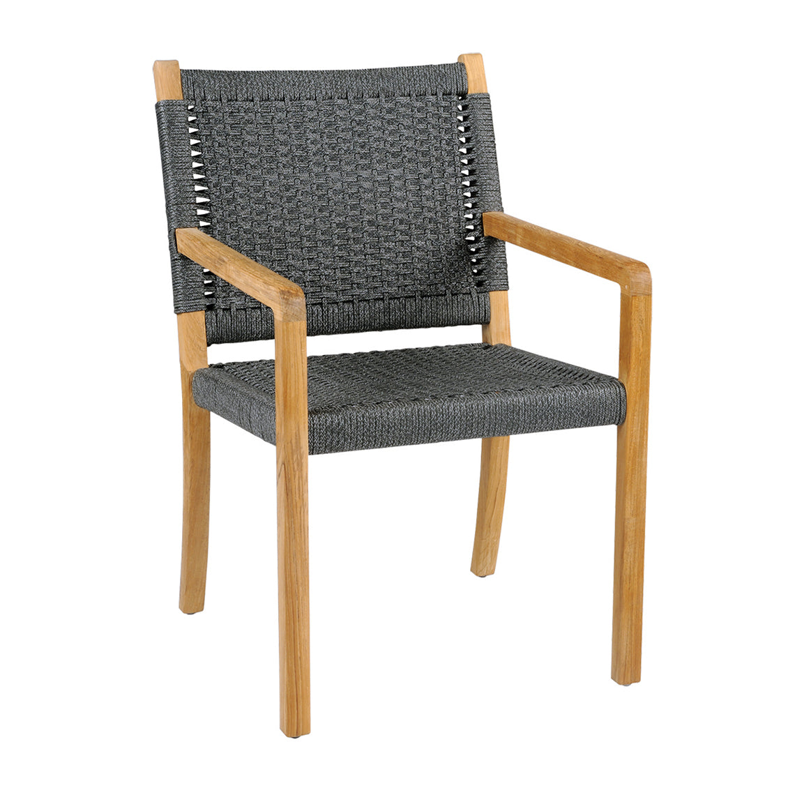 Kingsley Bate Hudson Dining Arm Chair in Charcoal Cord