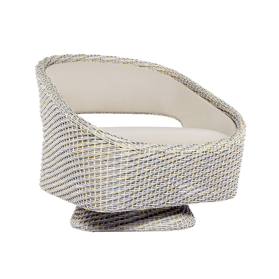 Kingsley Bate Biscayne Wicker Deep Seating Swivel Rocker Lounge Chair