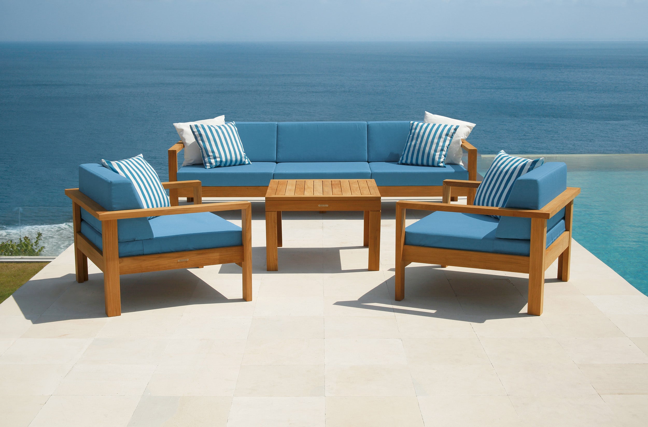 Barlow Tyrie Linear Teak Deep Seating Armchair