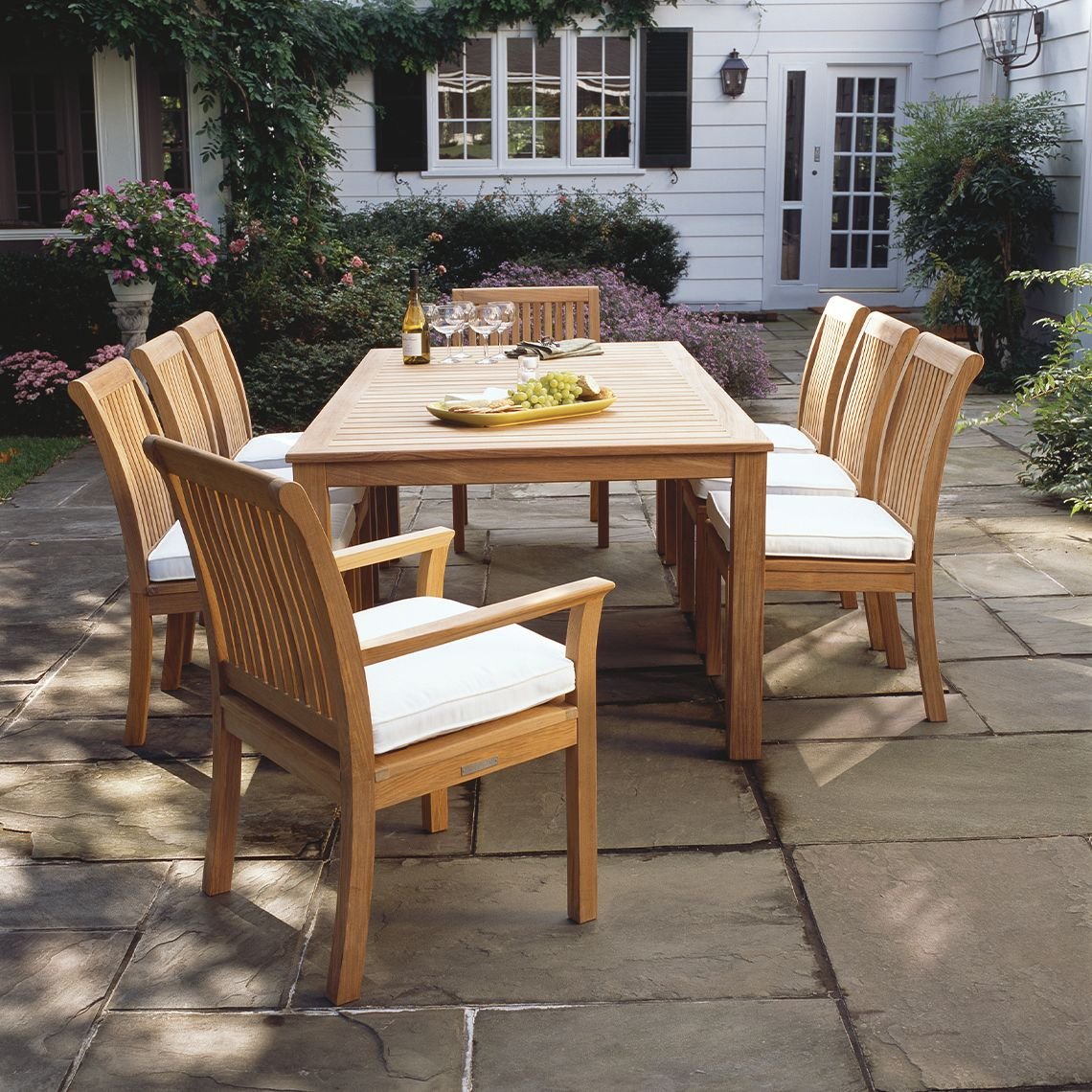 Kingsley Bate Chelsea Teak Dining Armchair with cushion