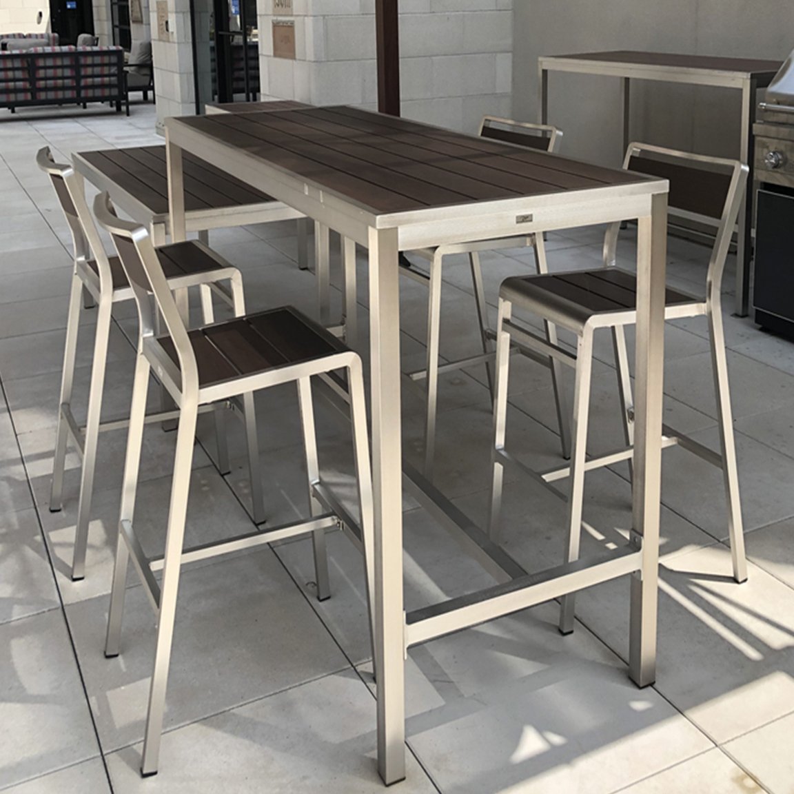 Emu Sid Community Bar Height Table 72 Inch