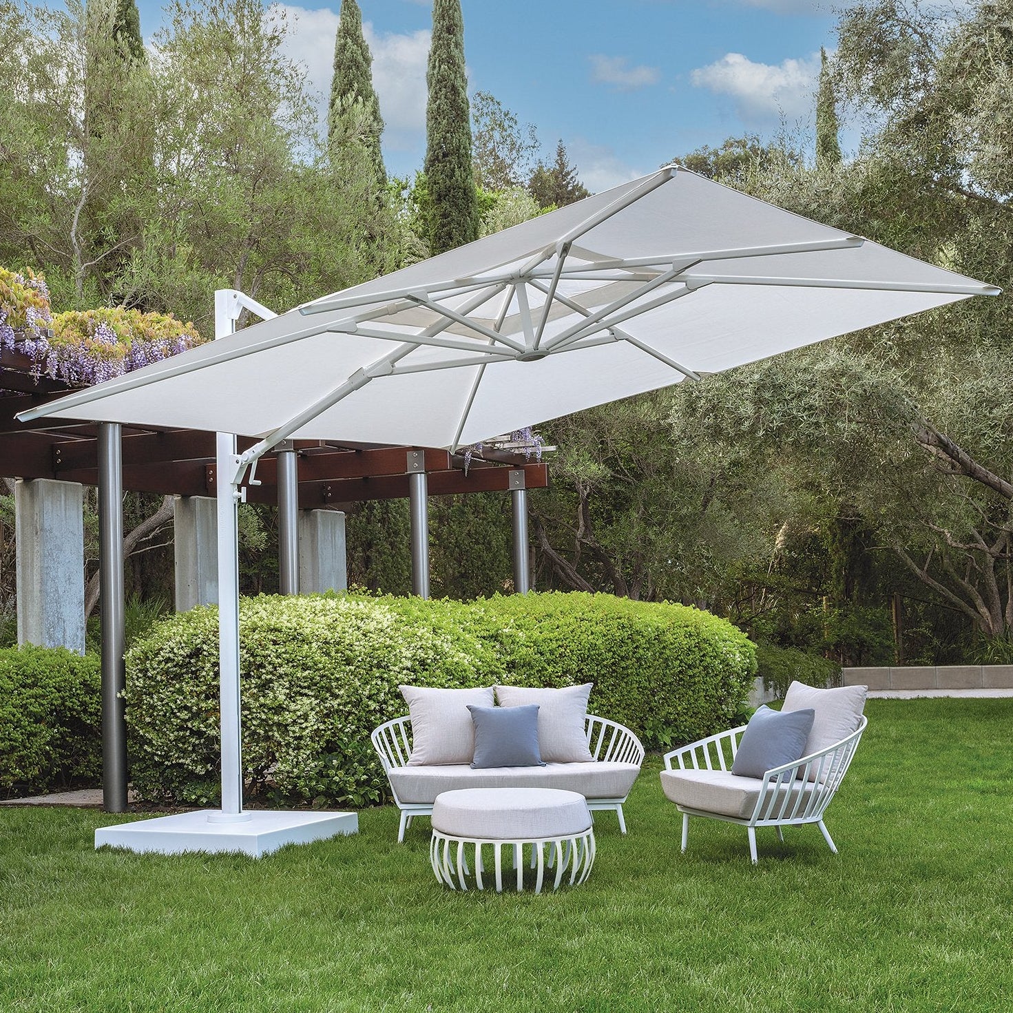 Shademaker Polaris 11.5' Square Sidepost Umbrella