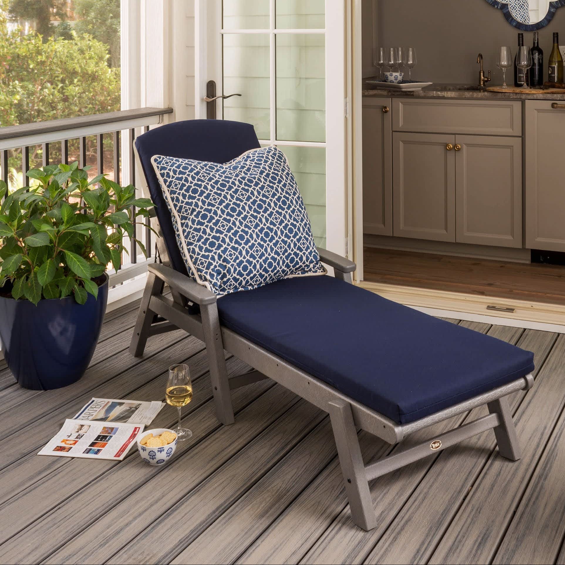 Trex® Outdoor Furniture™ Yacht Club Stackable Chaise with Arms