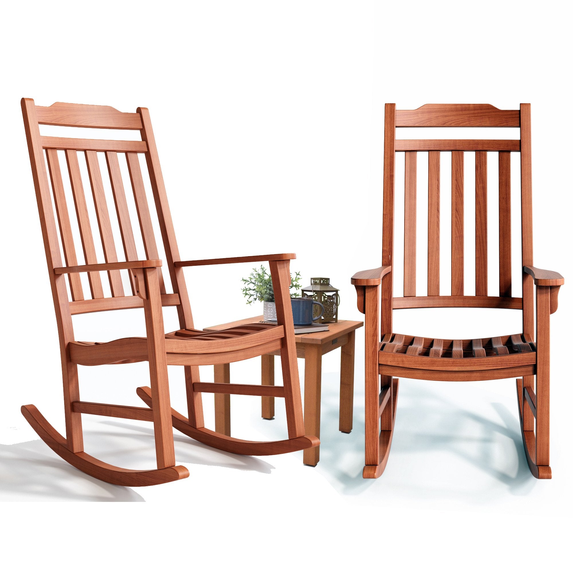 World's Finest Rocker Set of 2 + Side Table - Natural Oil