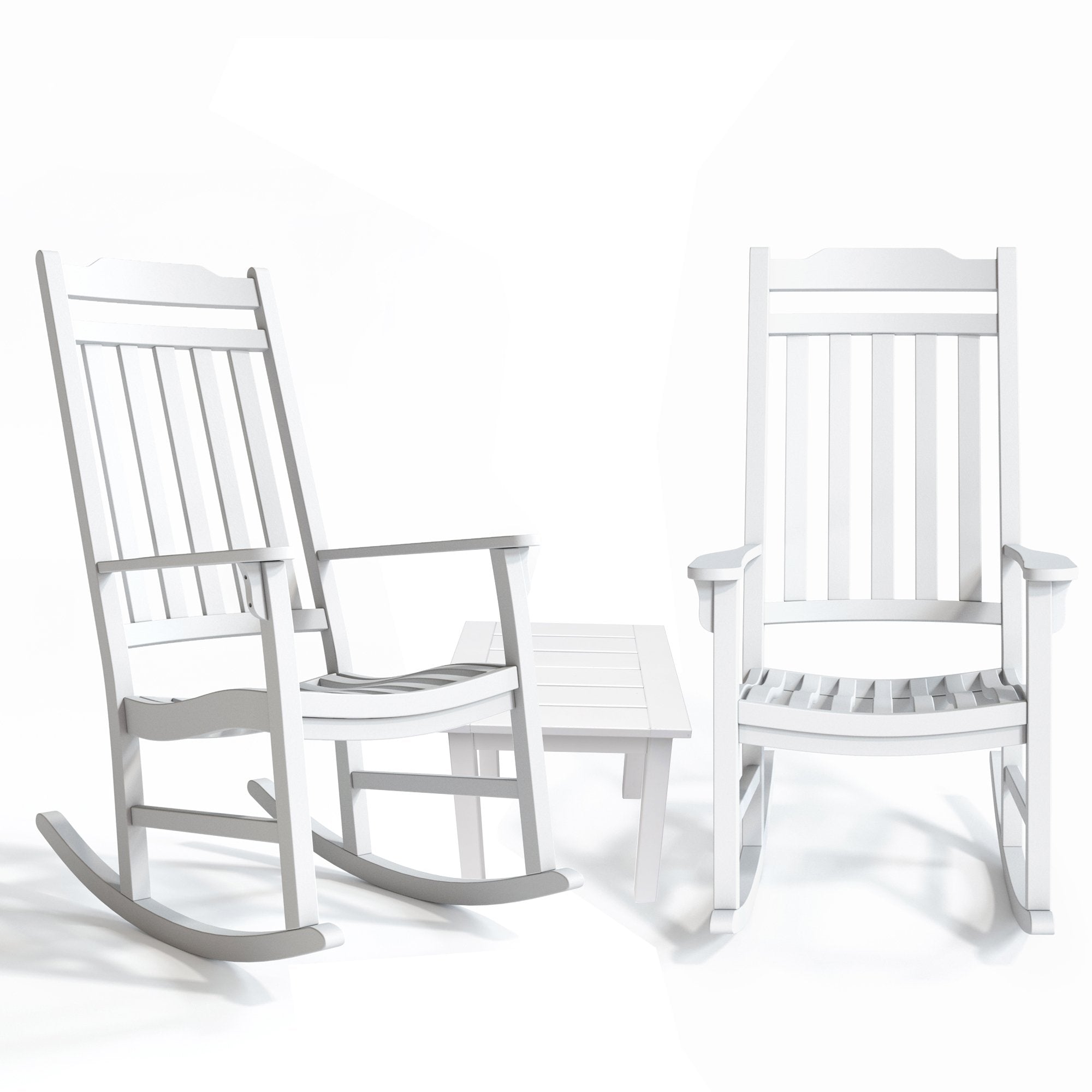 World's Finest Rocker Set of 2 + Side Table - Robinia