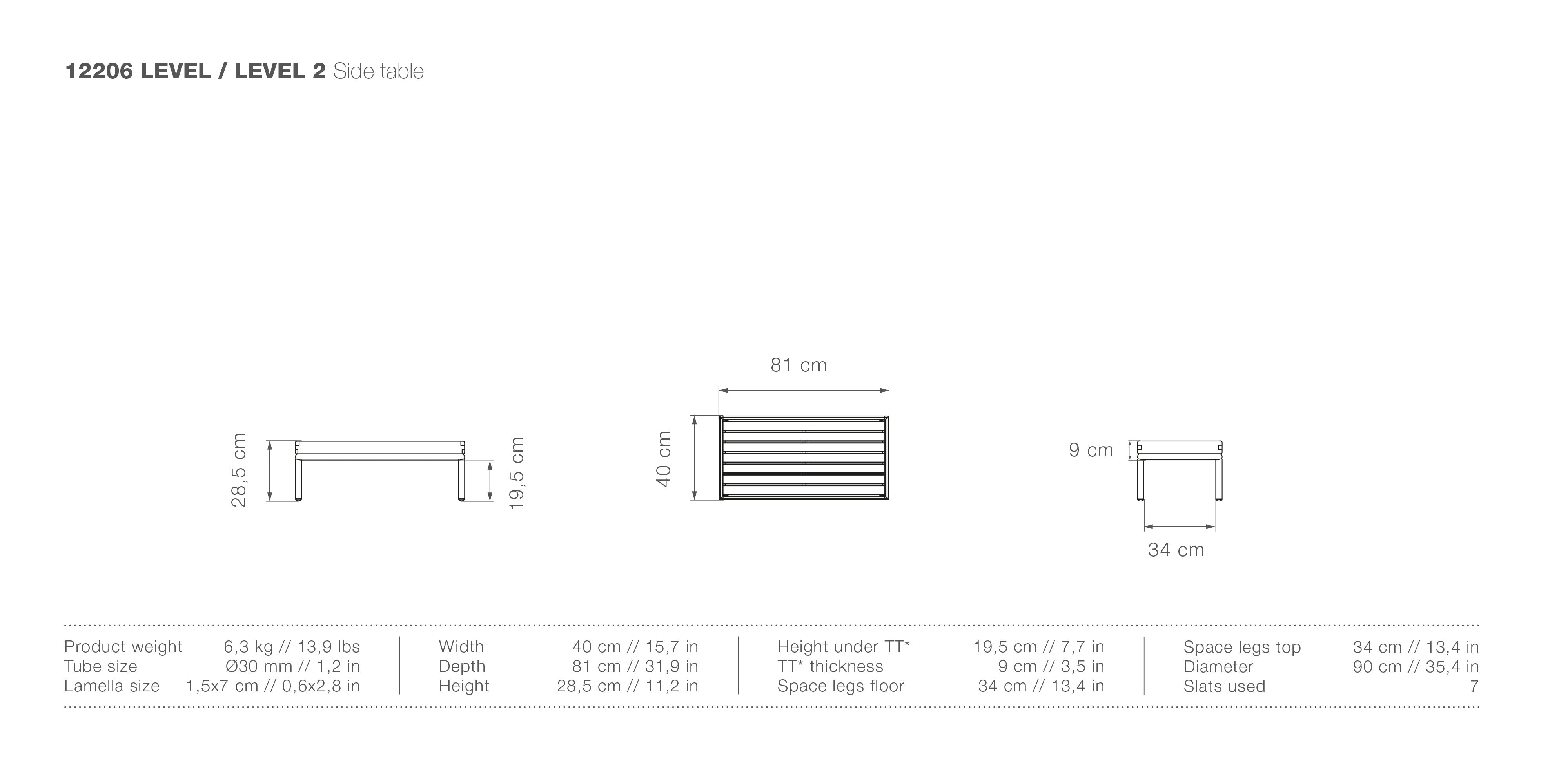 Level Side Table measurements