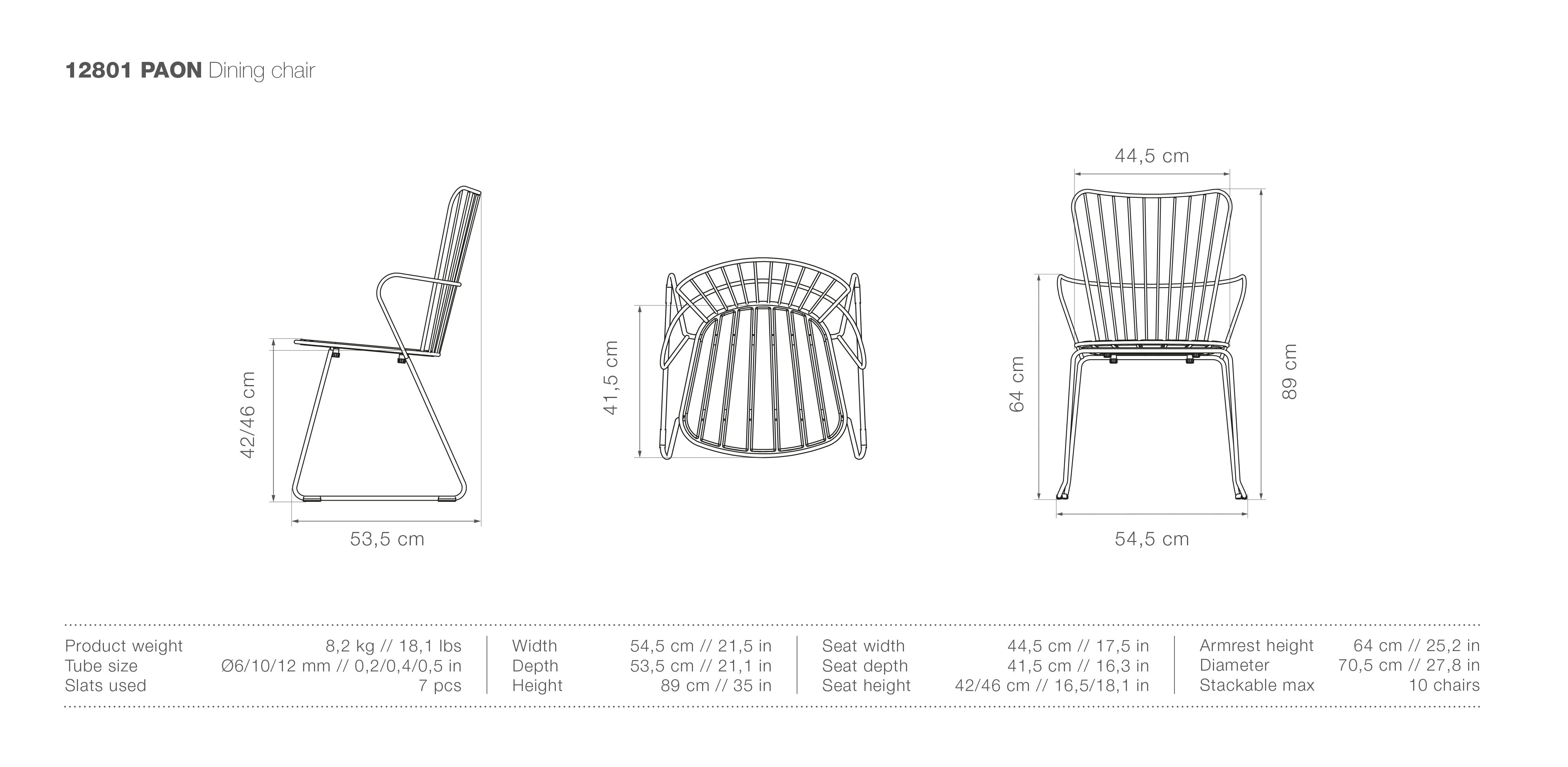 Paon Chair Dimensions