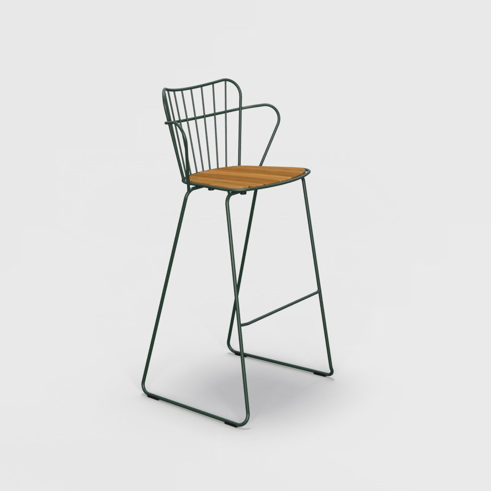 Paon Bar Stool in Pine Green