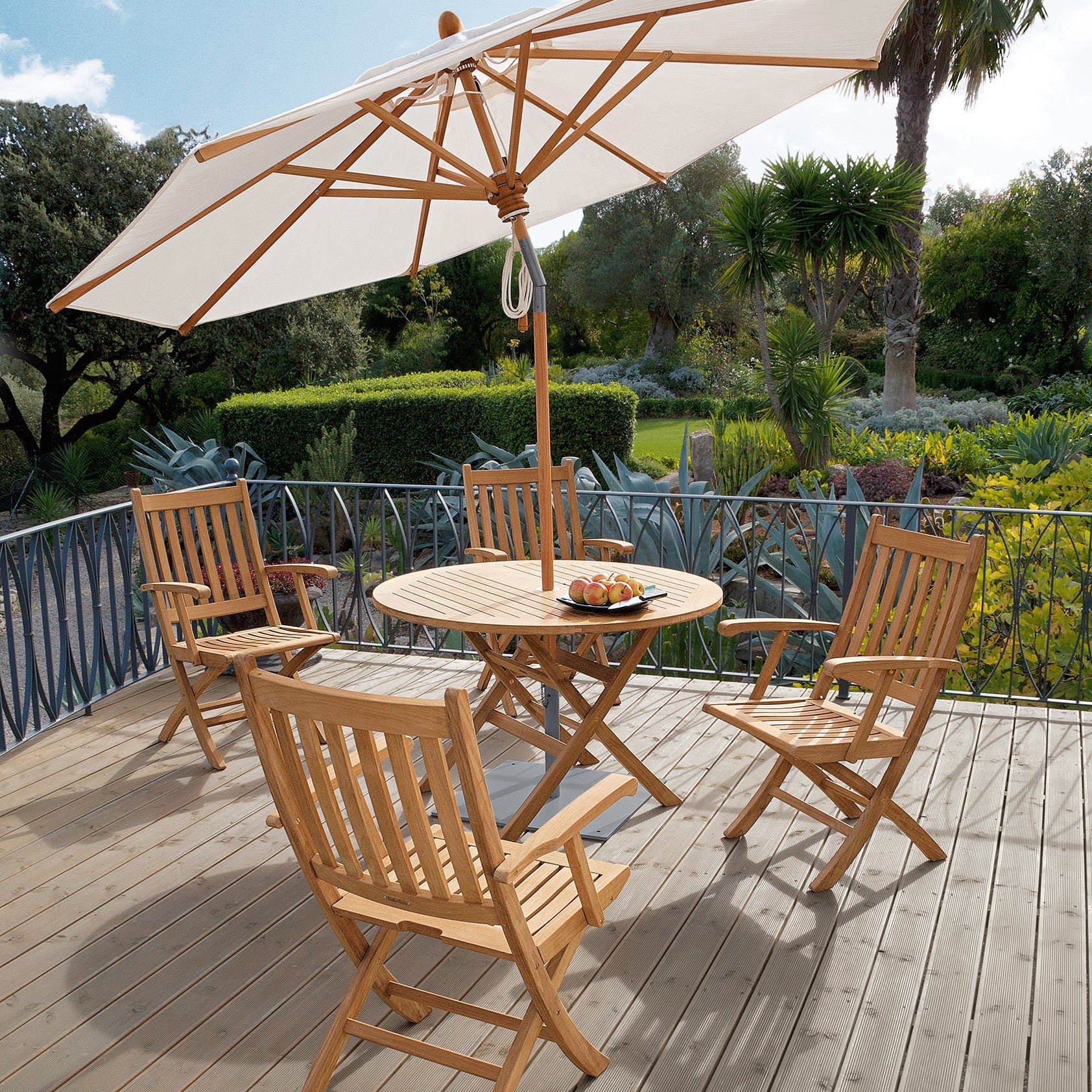 Barlow Tyrie Ascot Teak Folding Dining Table - Thumbnail 2