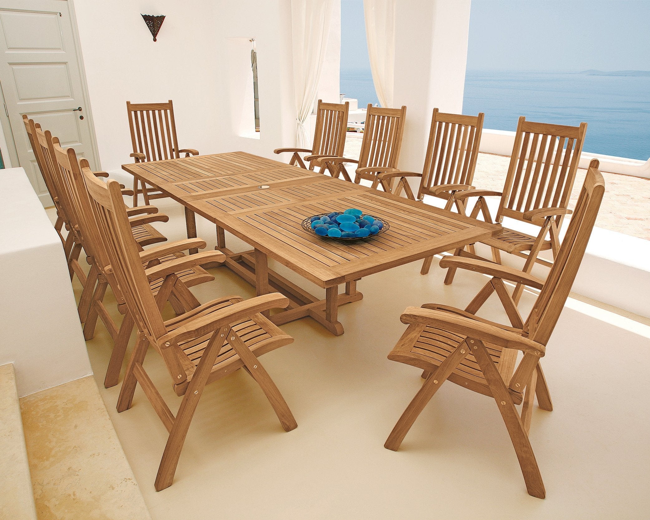 Barlow Tyrie Arundel and Ascot Teak 11pc Dining Ensemble