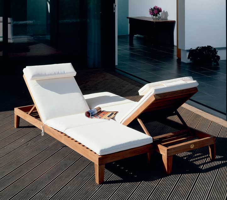 Barlow Tyrie Capri Teak Chaise Lounge