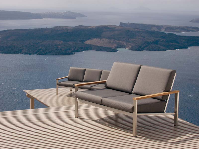 Barlow Tyrie Equinox Stainless Steel Deep Seating Settee