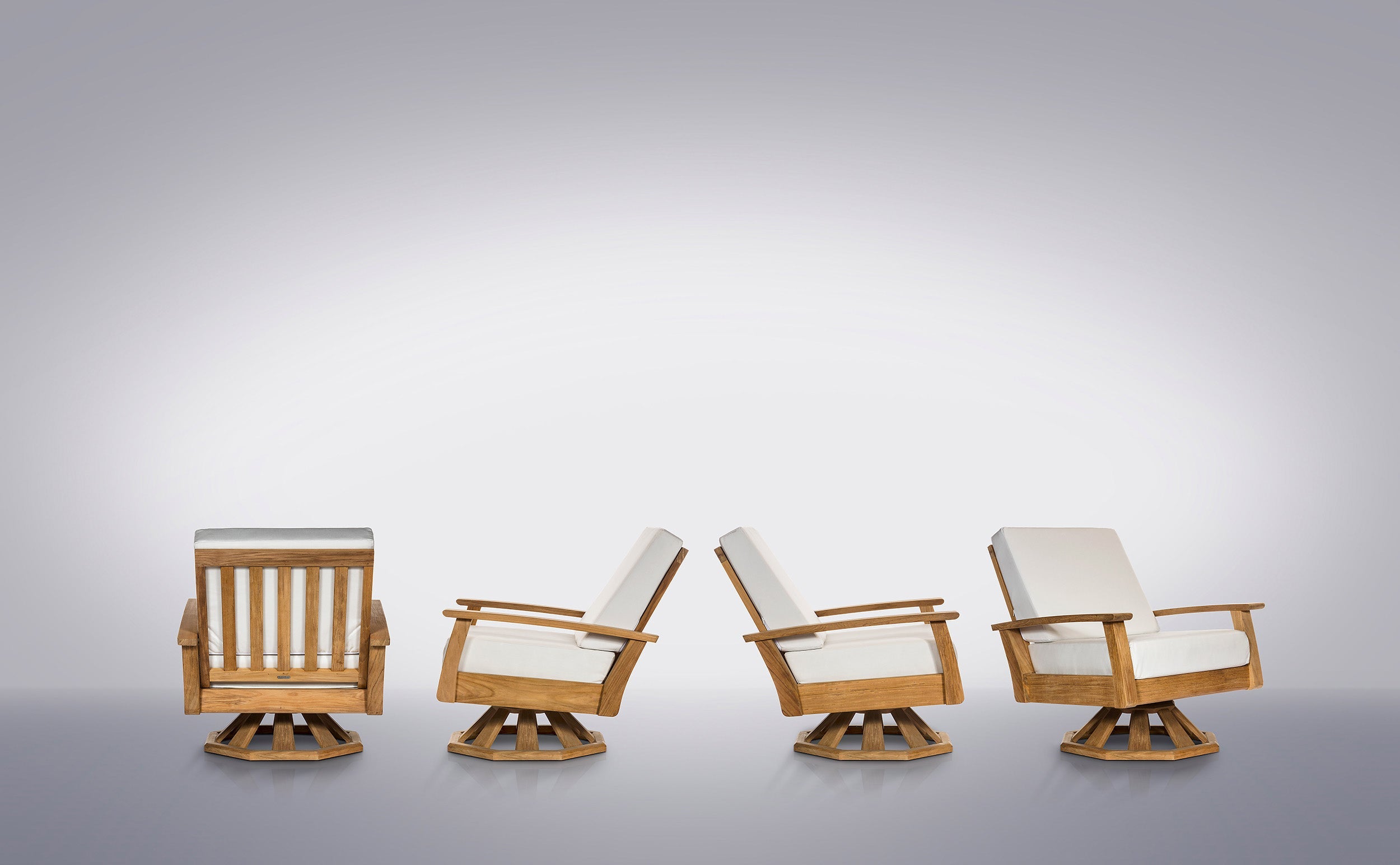 Barlow Tyrie Haven Teak Deep Seating Swivel Rocker - Thumbnail 2