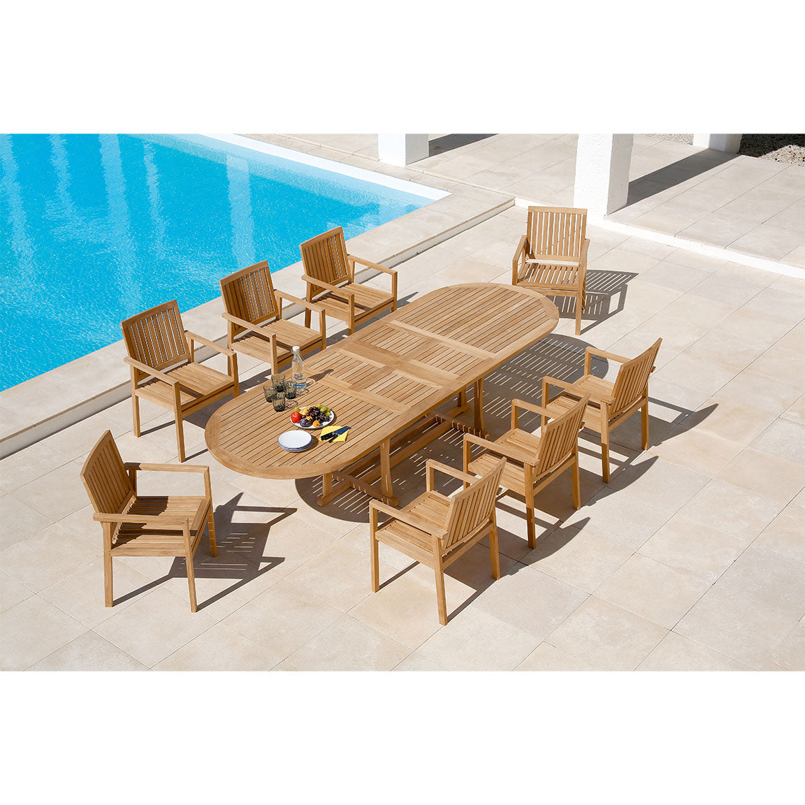 Barlow Tyrie Stirling Oval Extending Table - Thumbnail 3