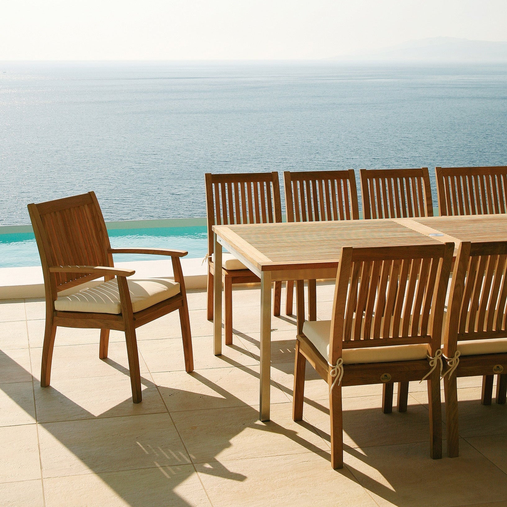 Barlow Tyrie Monaco Teak Dining Armchair - Thumbnail 2