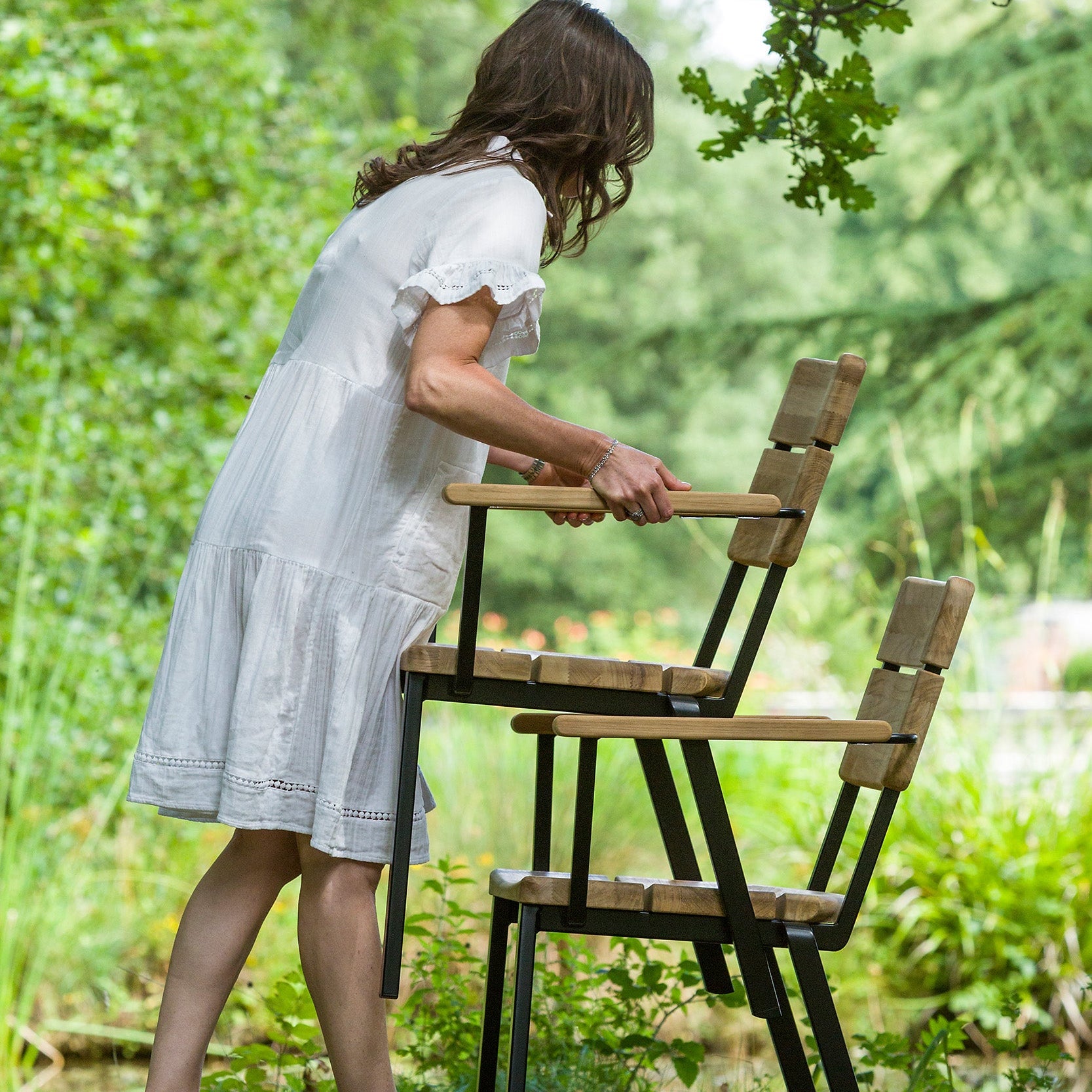 Barlow Tyrie Titan Teak and Aluminum Chair