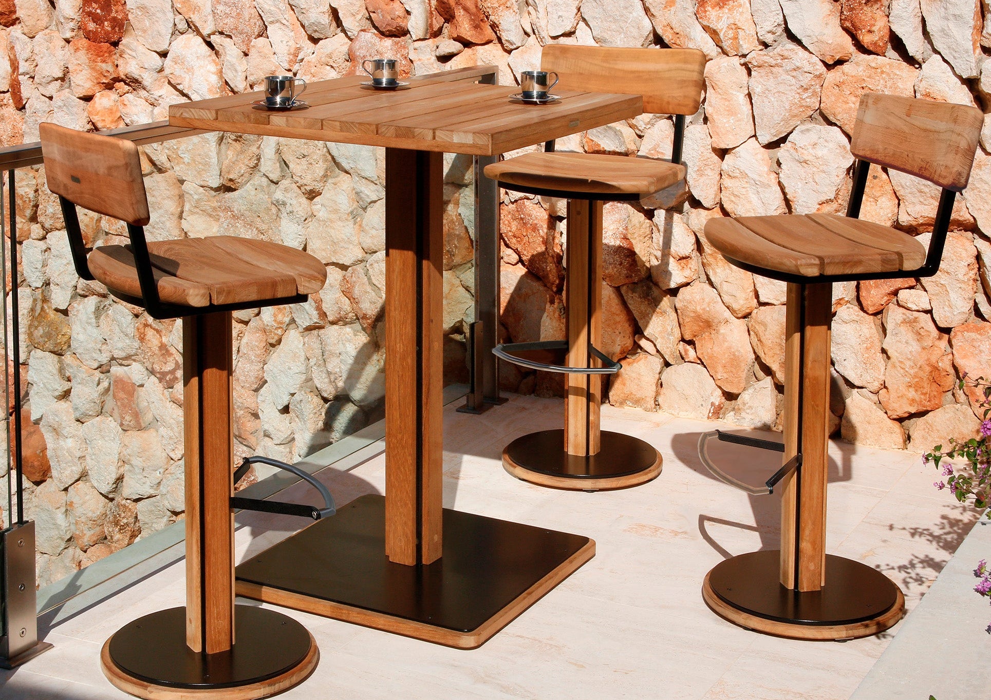 Barlow Tyrie Titan Teak 4pc High Dining Ensemble