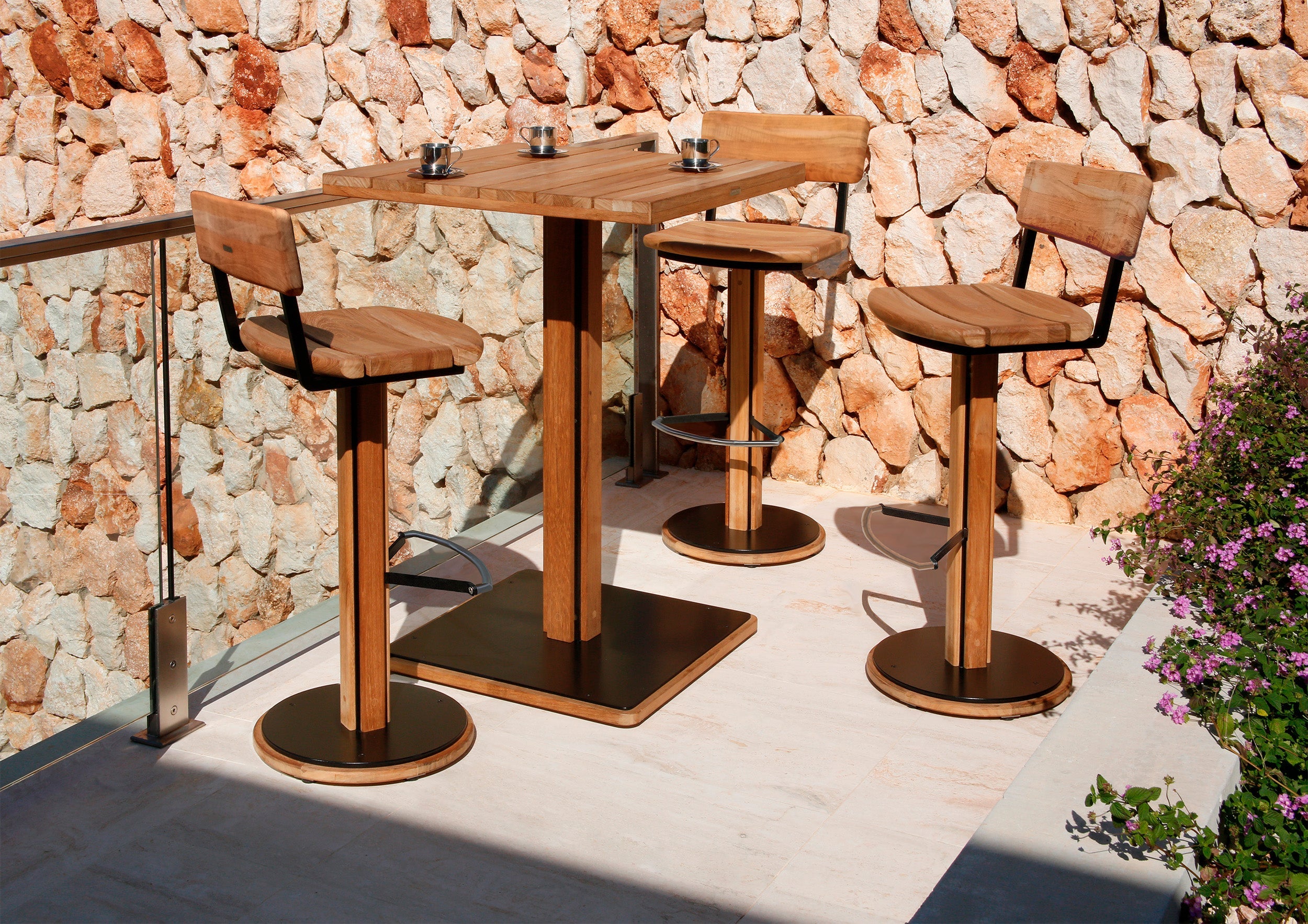 Barlow Tyrie Titan Teak Bar Stool - Thumbnail 4