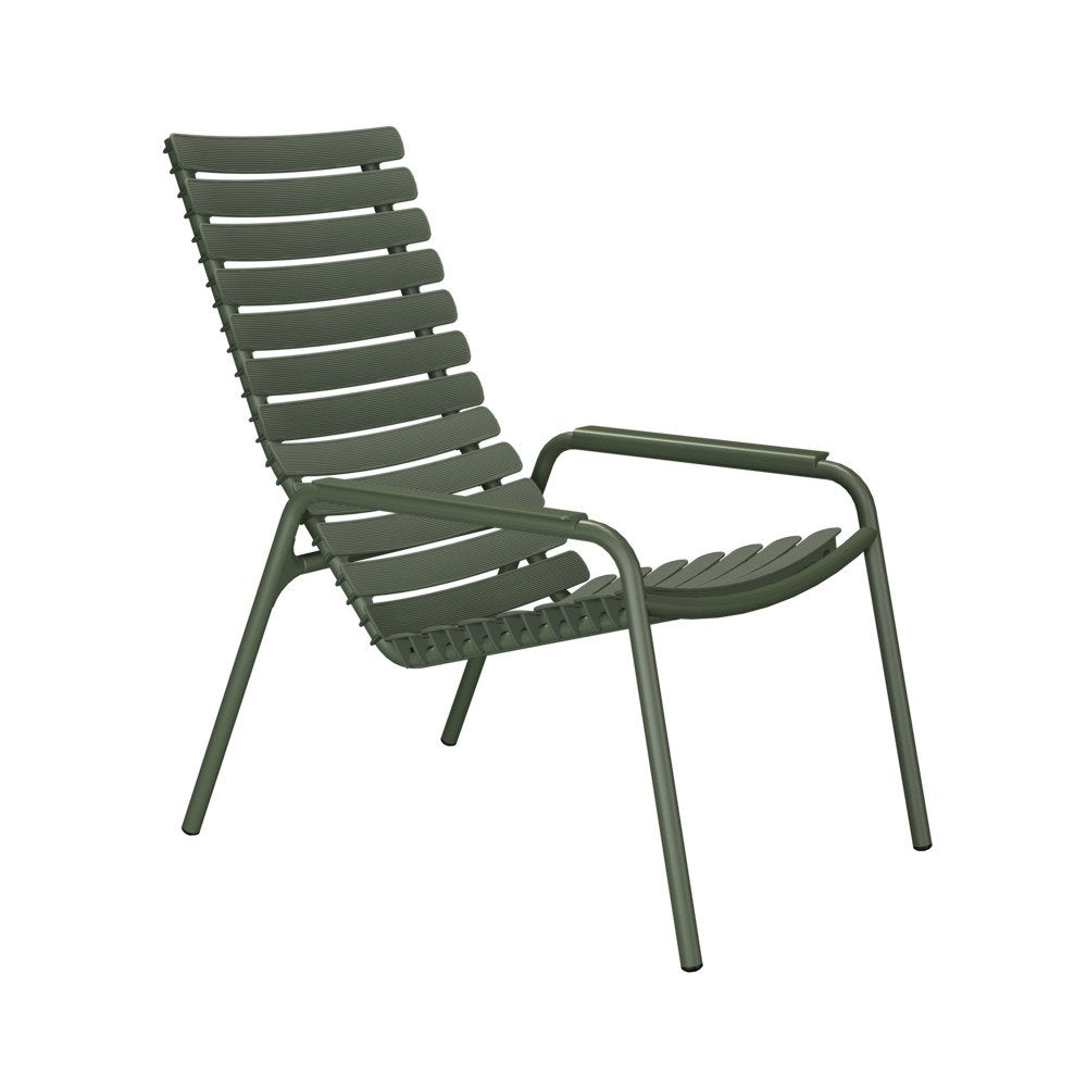 Reclips Lounge Chair in Olive Green
