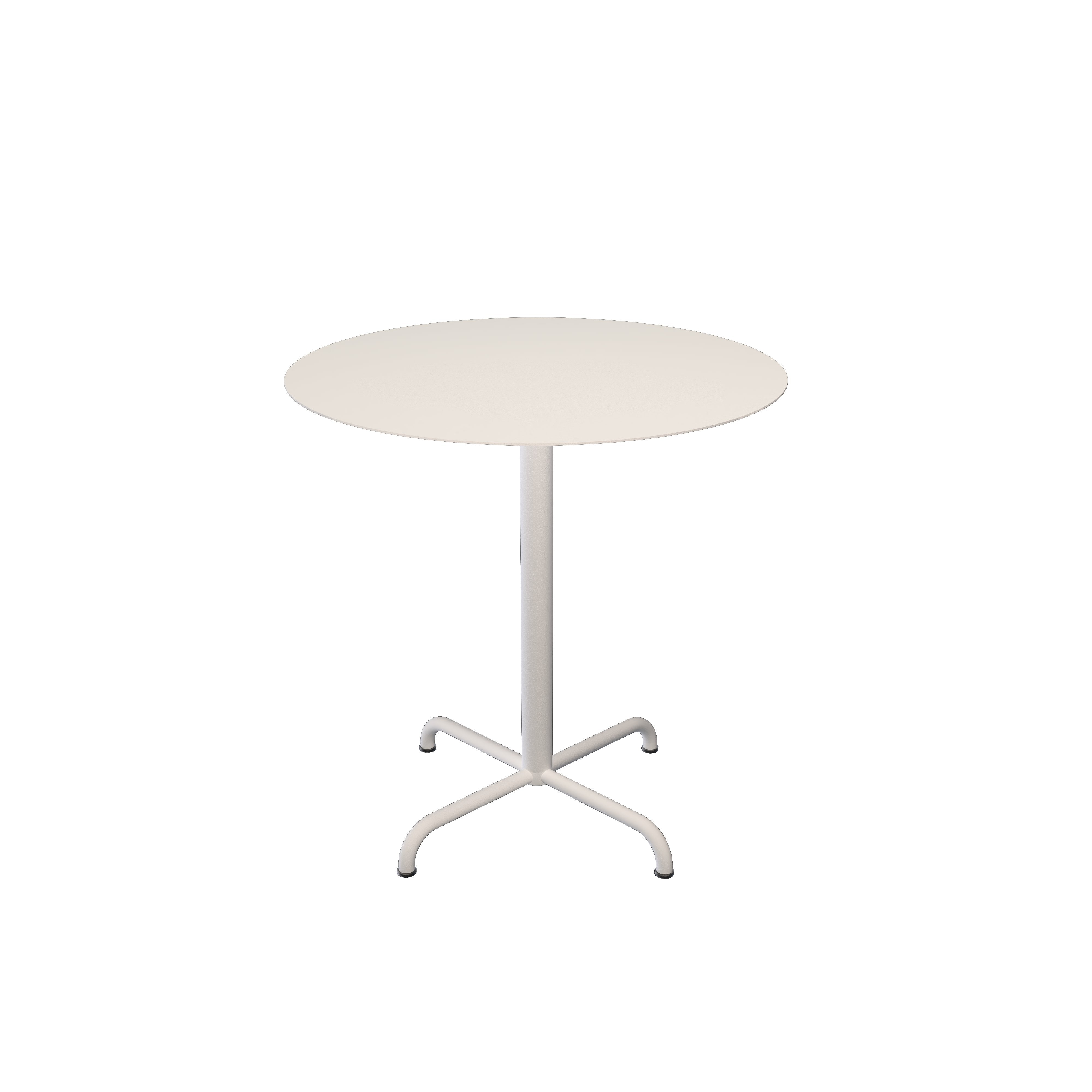 Pico 29" Circular Cafe Table with 4 Star Base (muted white)
