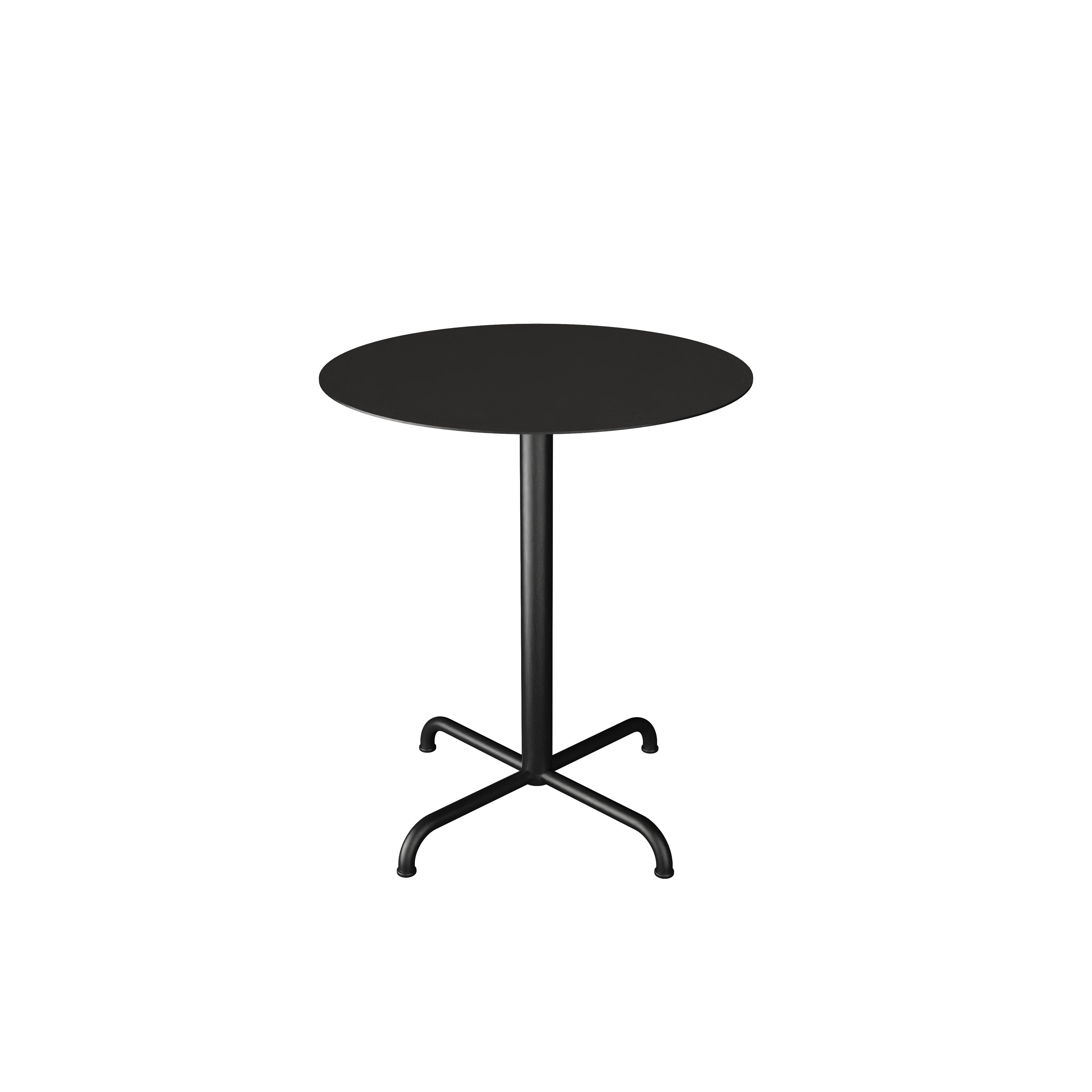 Pico 25" Circular Cafe Table with 4 Star Base (black)