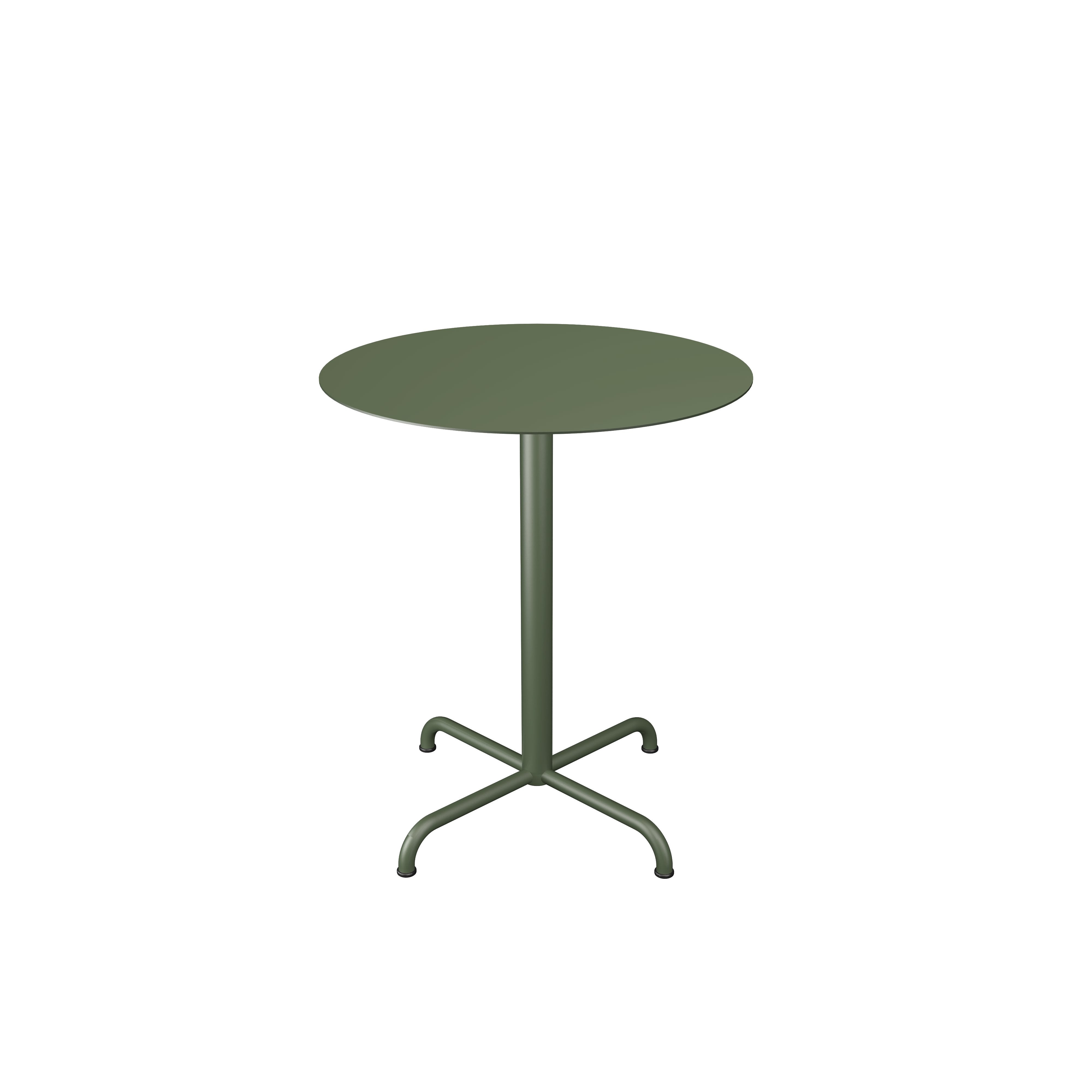 Pico 25" Circular Cafe Table with 4 Star Base (olive green)