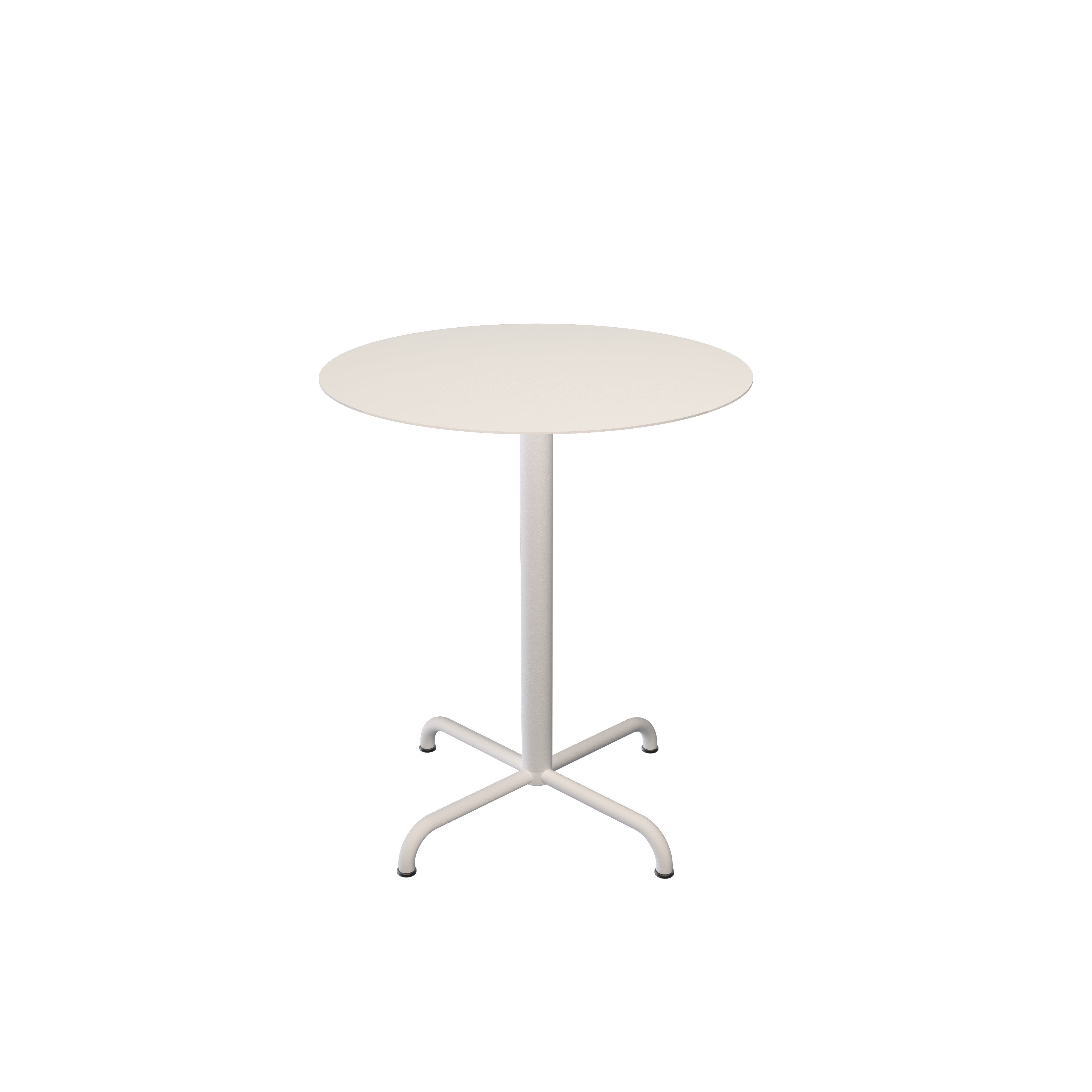 Pico 25" Circular Cafe Table with 4 Star Base (muted white)