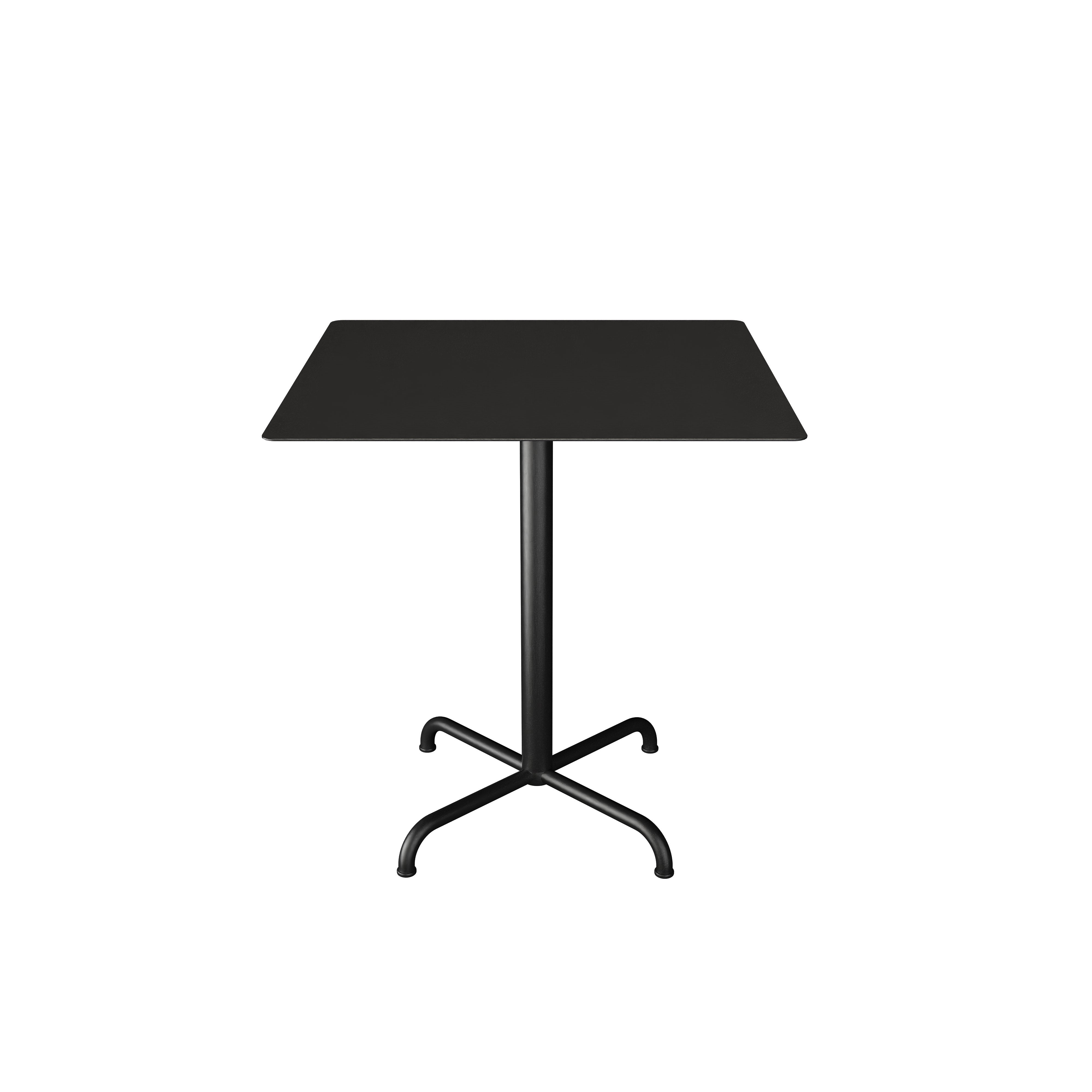 Pico 27.6" Square Cafe Table with 4 Star Base (black)