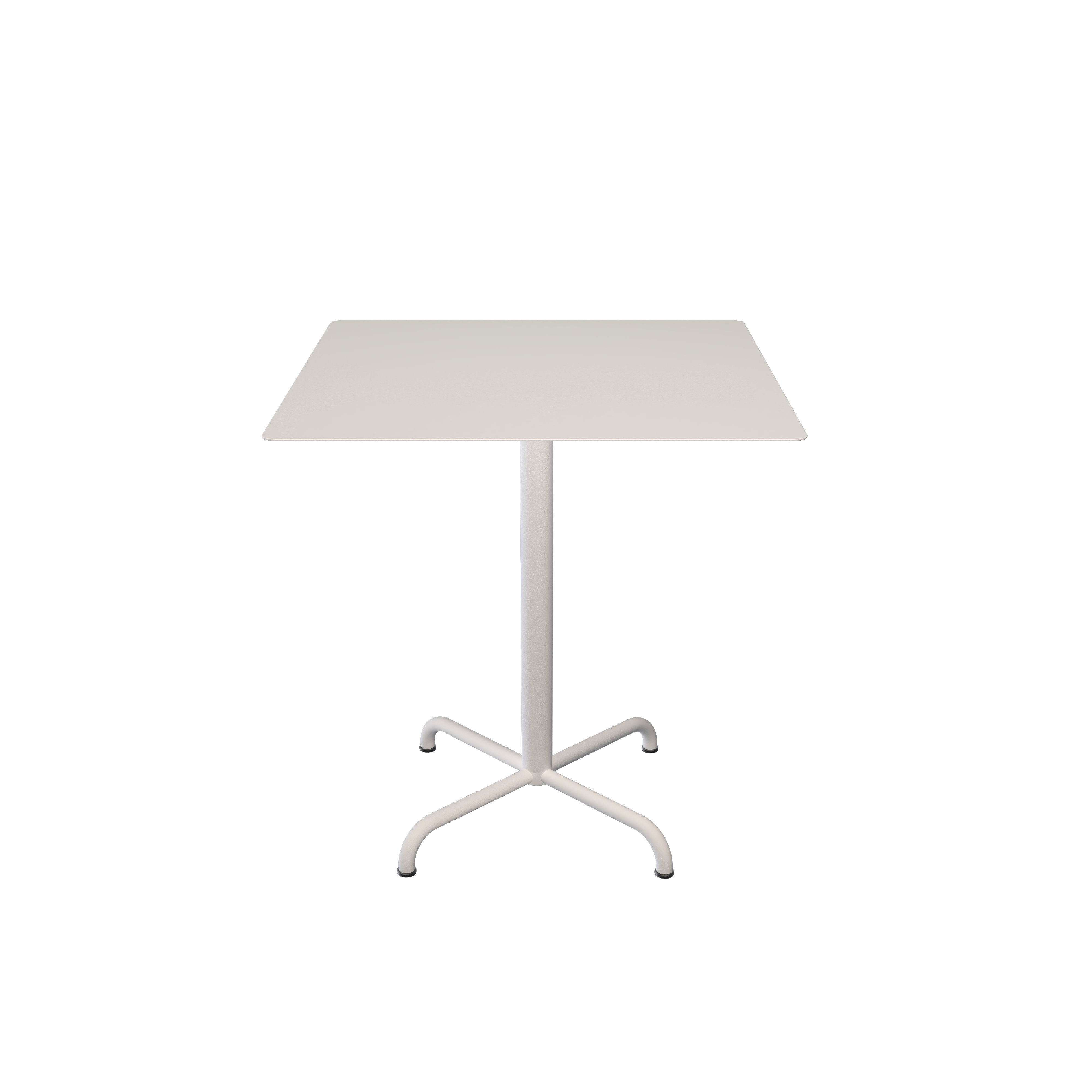 Pico 27.6" Square Cafe Table with 4 Star Base (muted white)