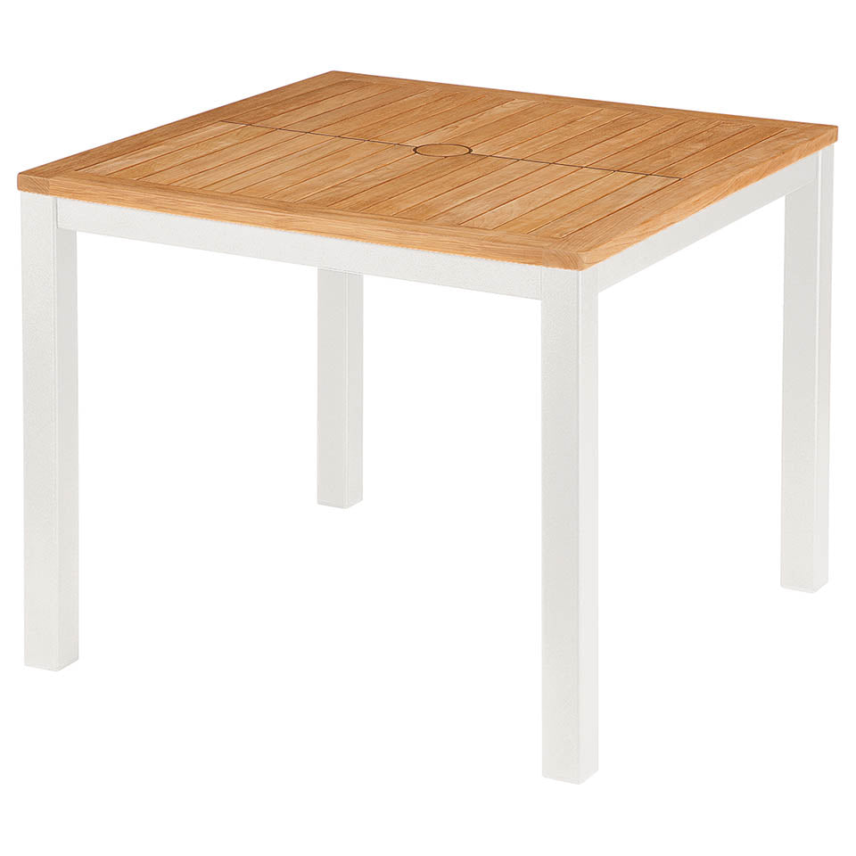 Barlow Tyrie Aura Teak and Aluminum Square 35" Dining Table
