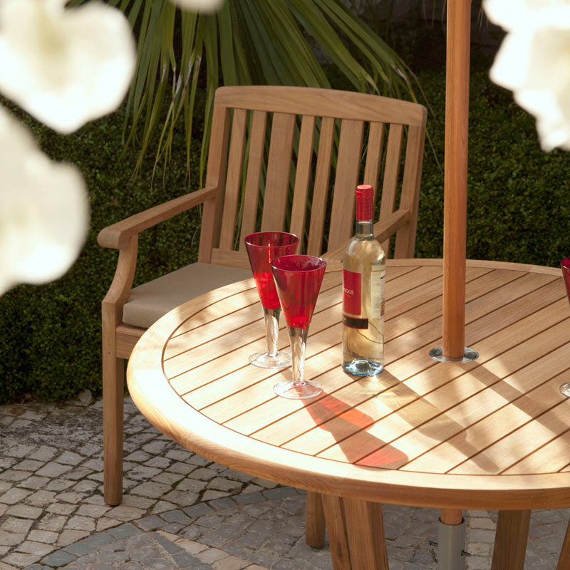 Barlow Tyrie Chesapeake Teak Round Dining Table - Thumbnail 3