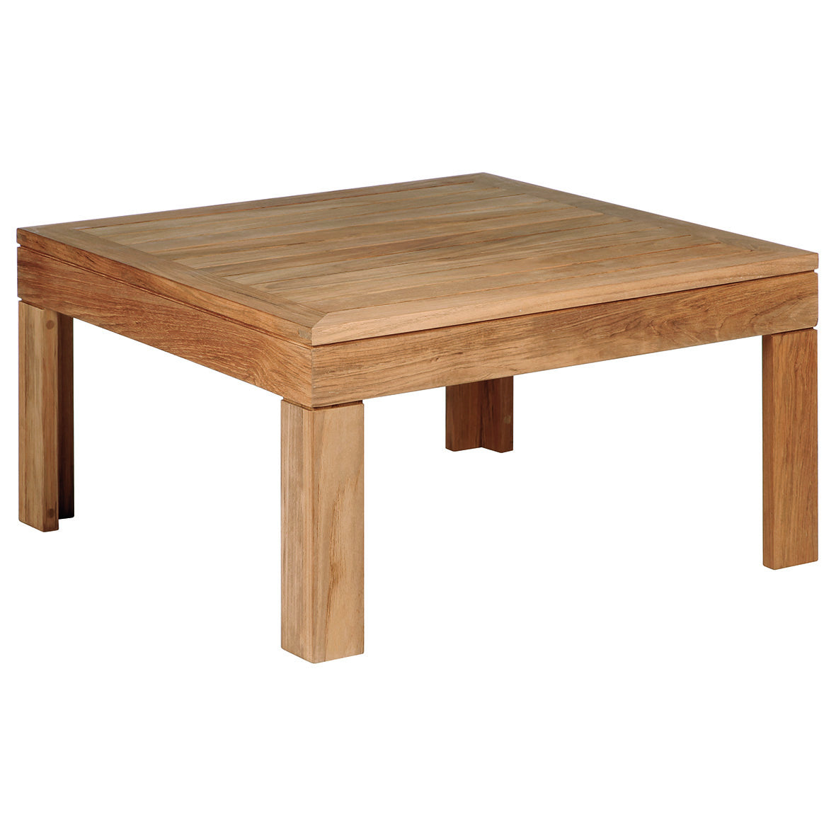 Barlow Tyrie Linear Teak Square Coffee Table - Thumbnail 3