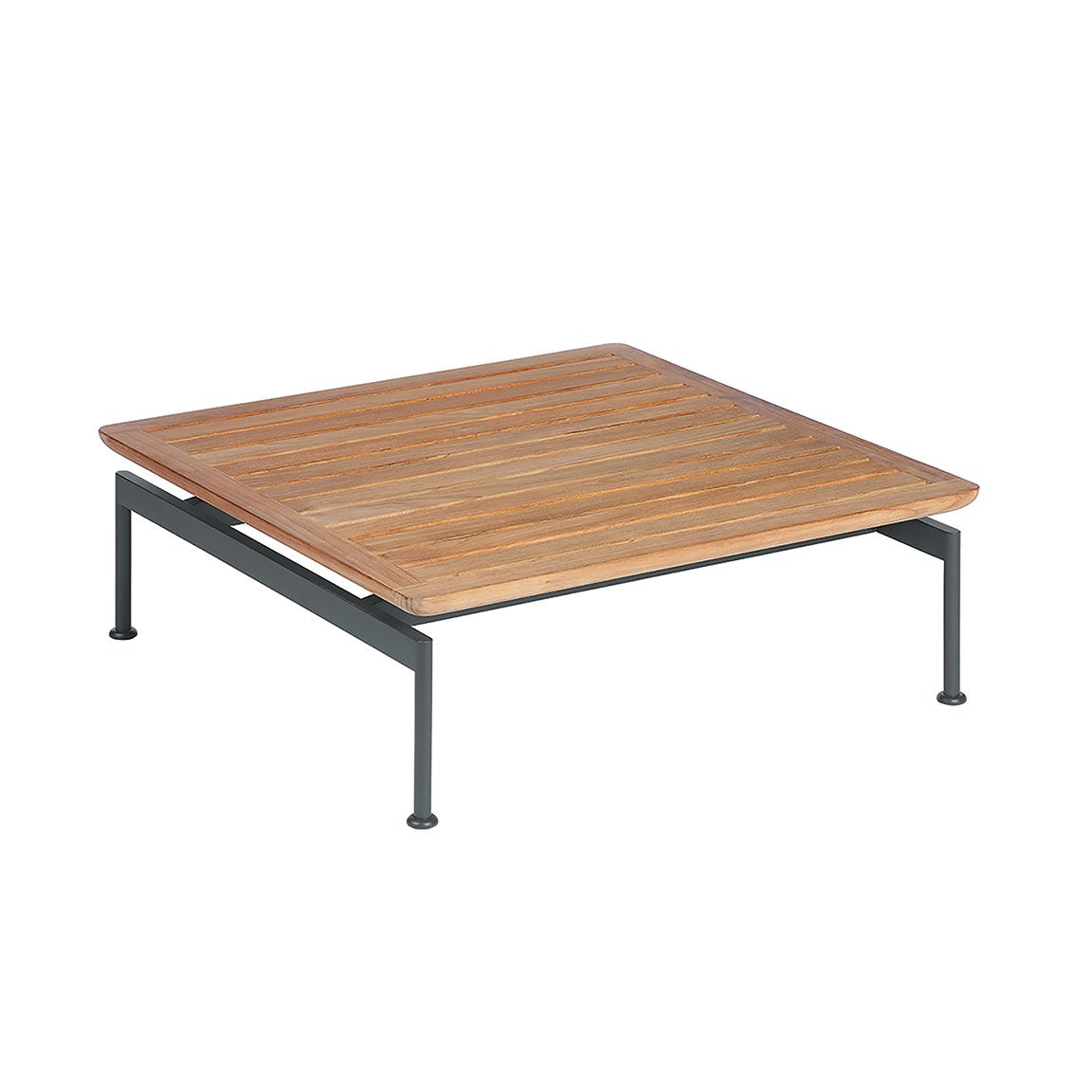 Barlow Tyrie Layout Teak and Stainless Steel Low Coffee Table 80