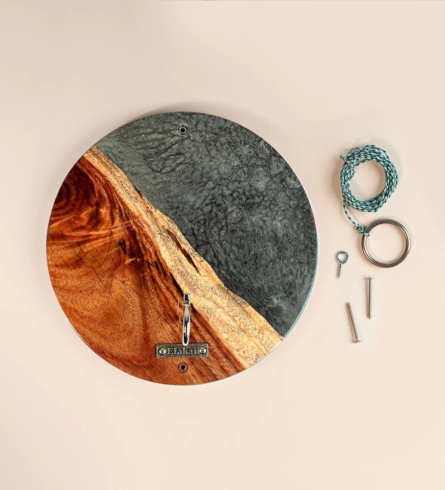 Elakai Wayfarer ART Live Edge Hook and Rings (slate)