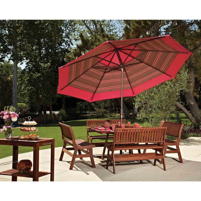 Treasure Garden 11' Octagon Collar Tilt Market Umbrella