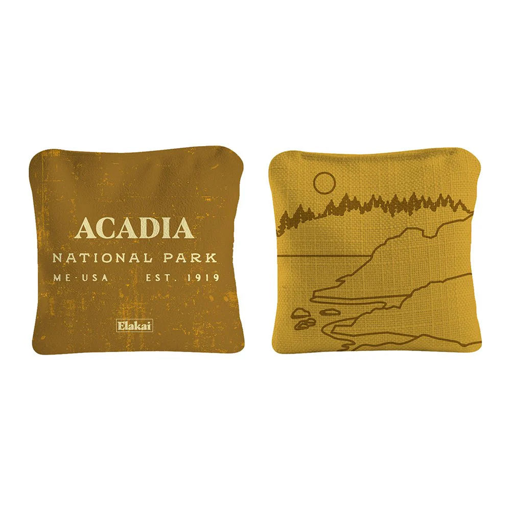 Elakai National Parks Travel Dual-Sided 4"x4" Cornhole Bags