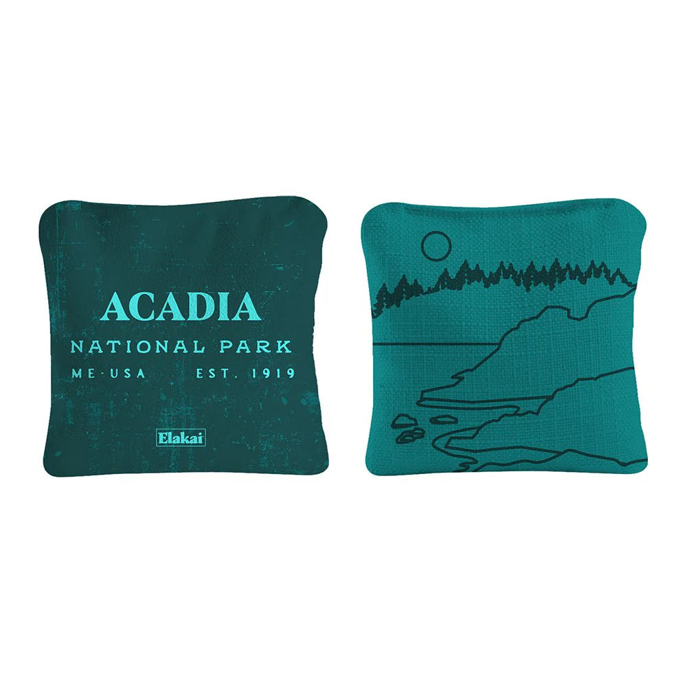 Elakai National Parks Travel Dual-Sided 4"x4" Cornhole Bags