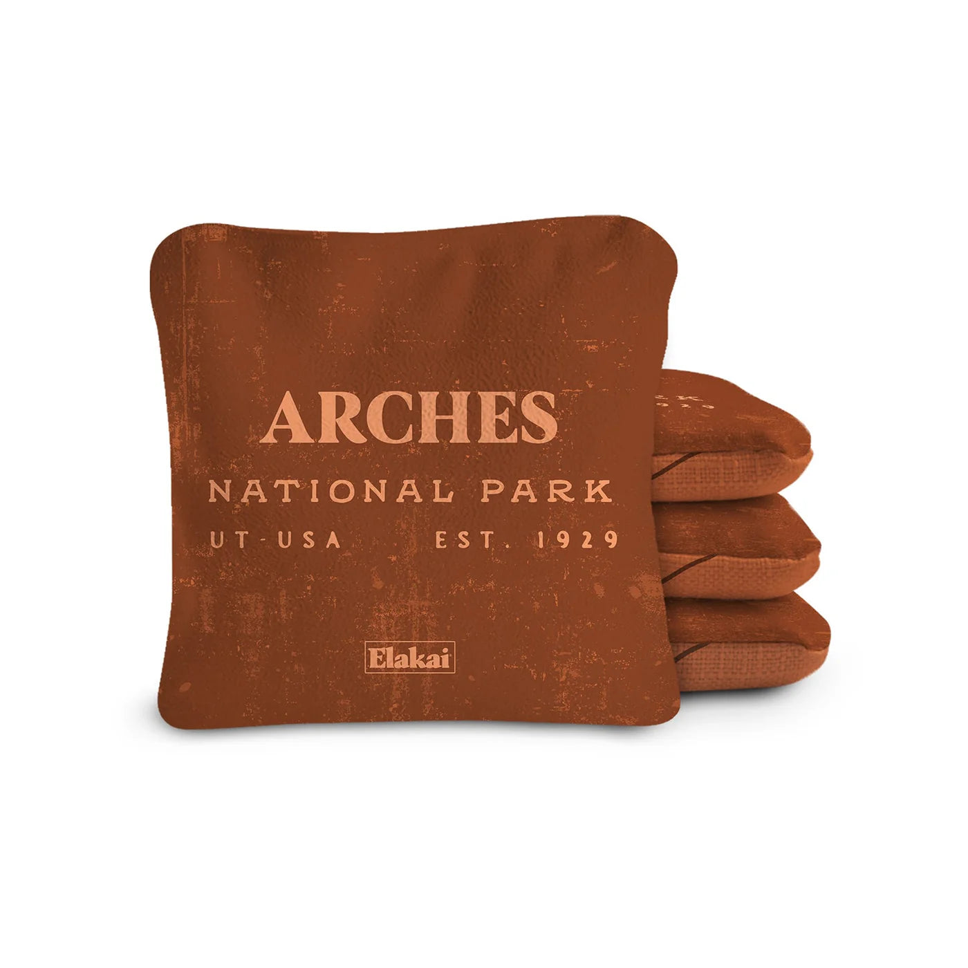 Elakai National Parks Travel Dual-Sided 4"x4" Cornhole Bags