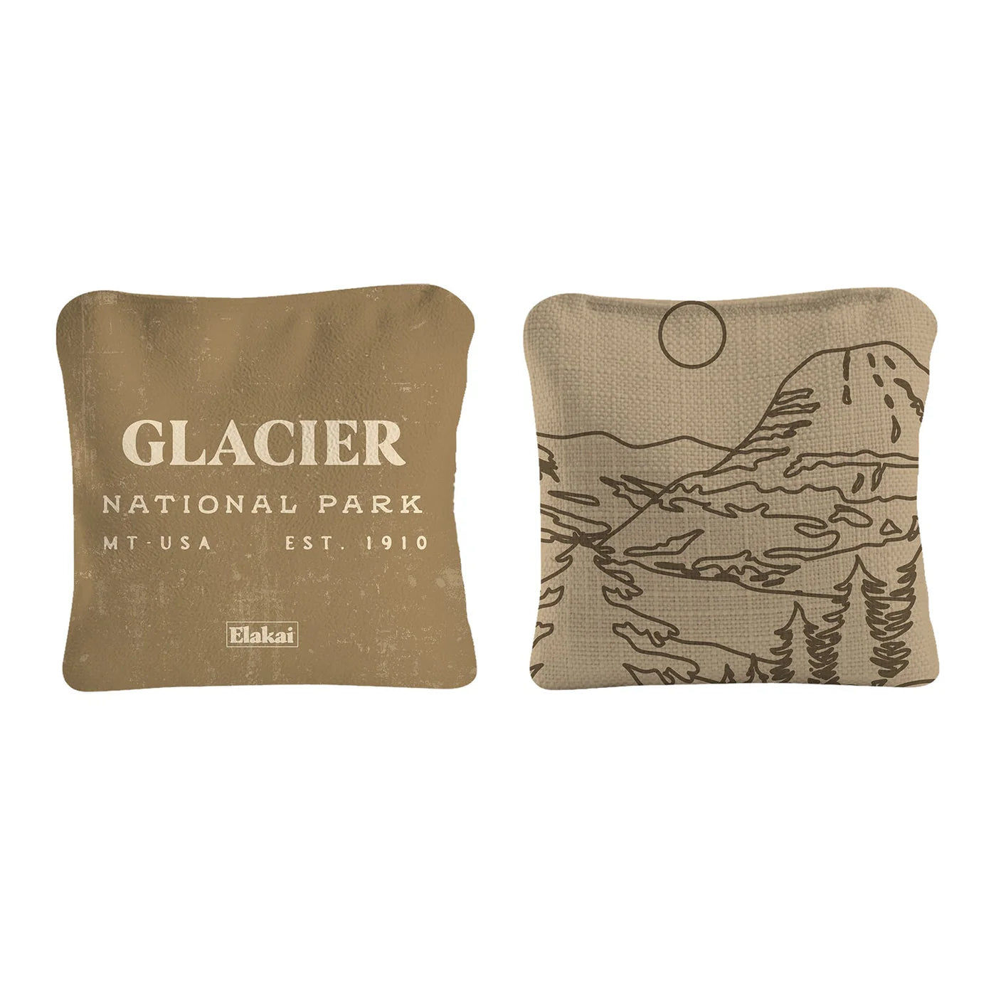 Elakai National Parks Travel Dual-Sided 4"x4" Cornhole Bags