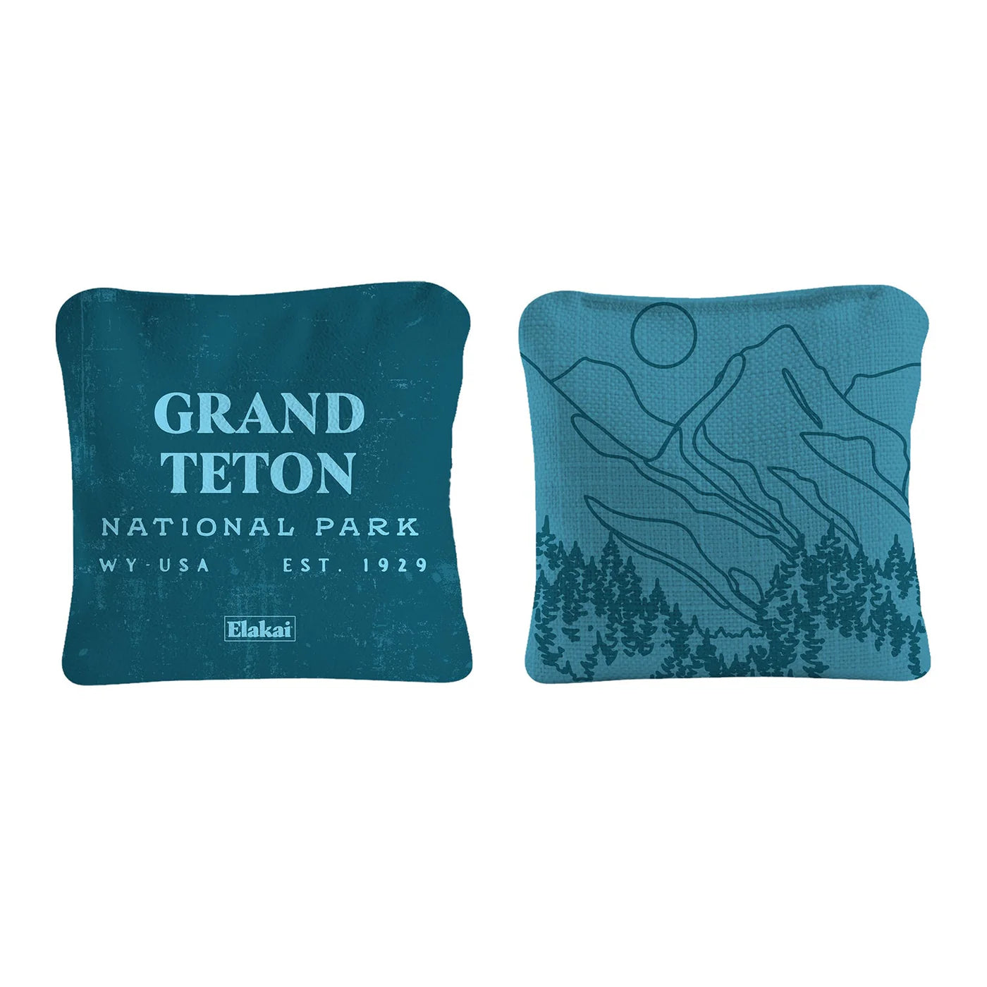 Elakai National Parks Travel Dual-Sided 4"x4" Cornhole Bags