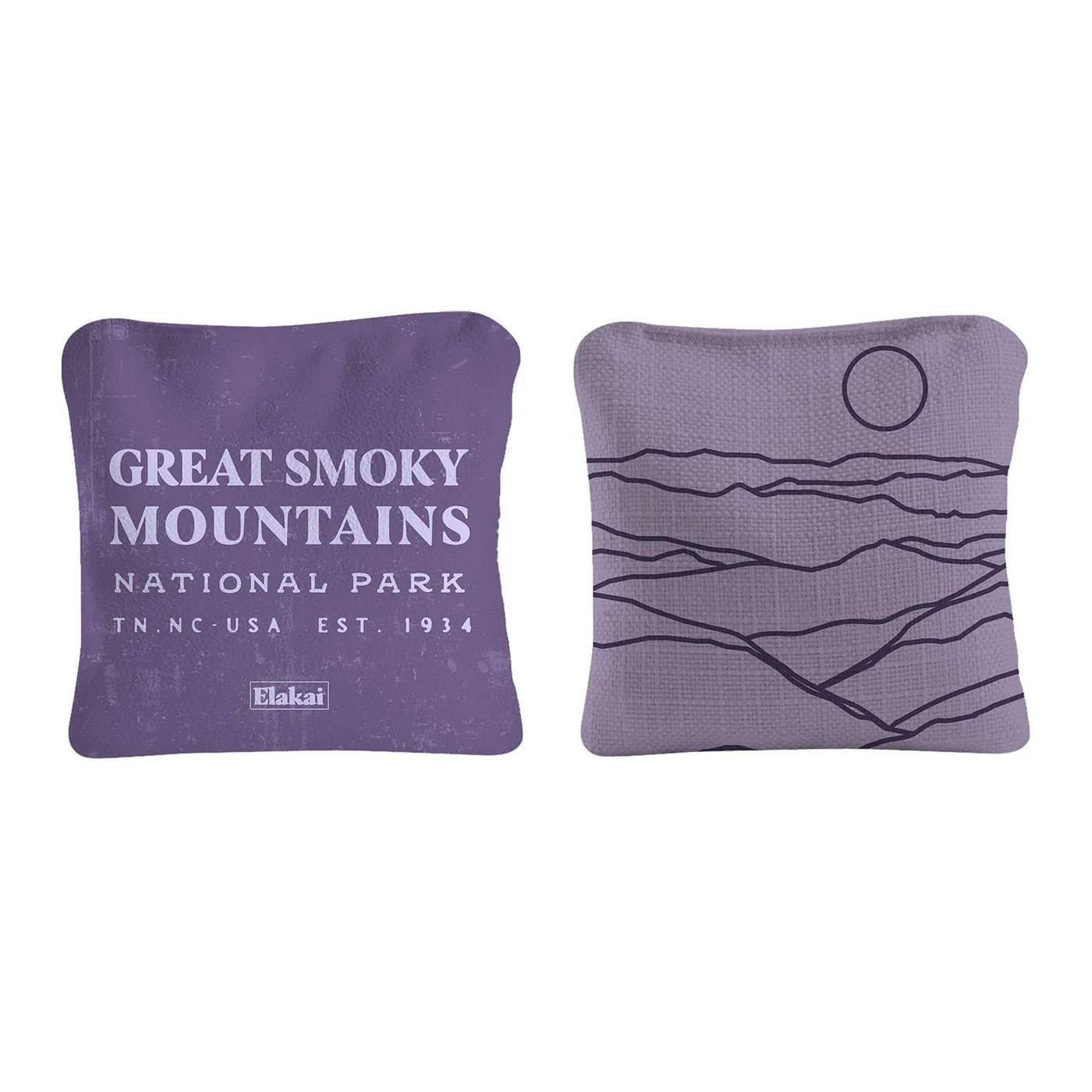 Elakai National Parks Travel Dual-Sided 4"x4" Cornhole Bags