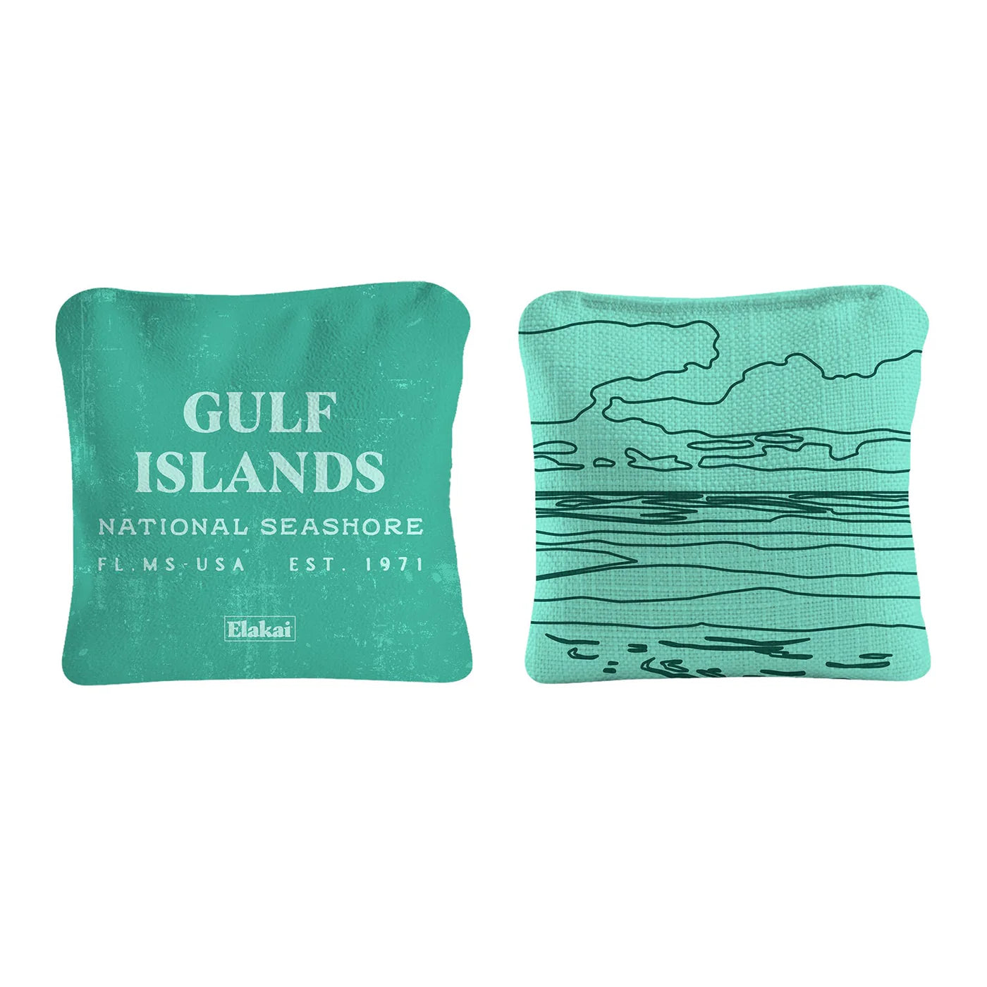 Elakai National Parks Travel Dual-Sided 4"x4" Cornhole Bags