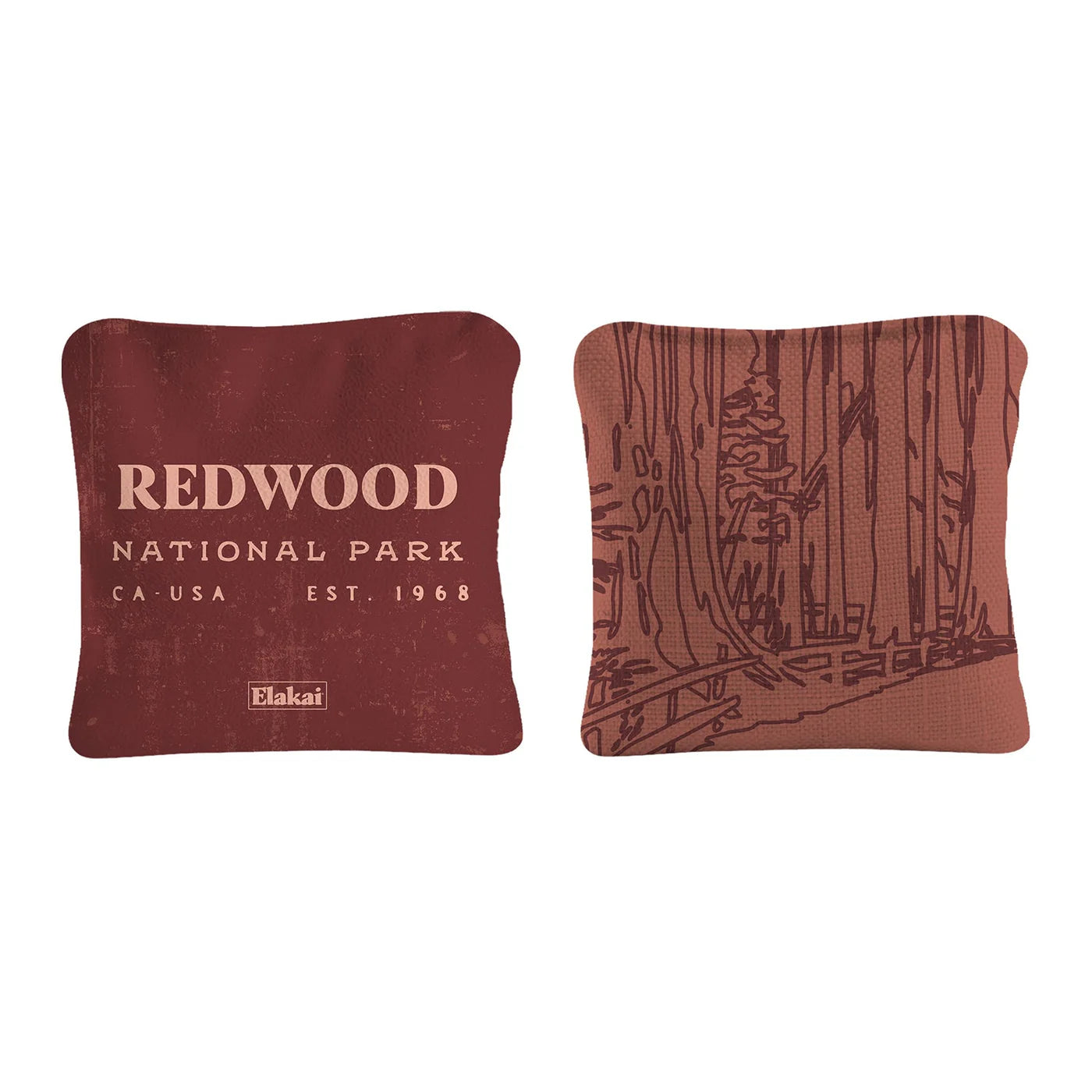 Elakai National Parks Travel Dual-Sided 4"x4" Cornhole Bags
