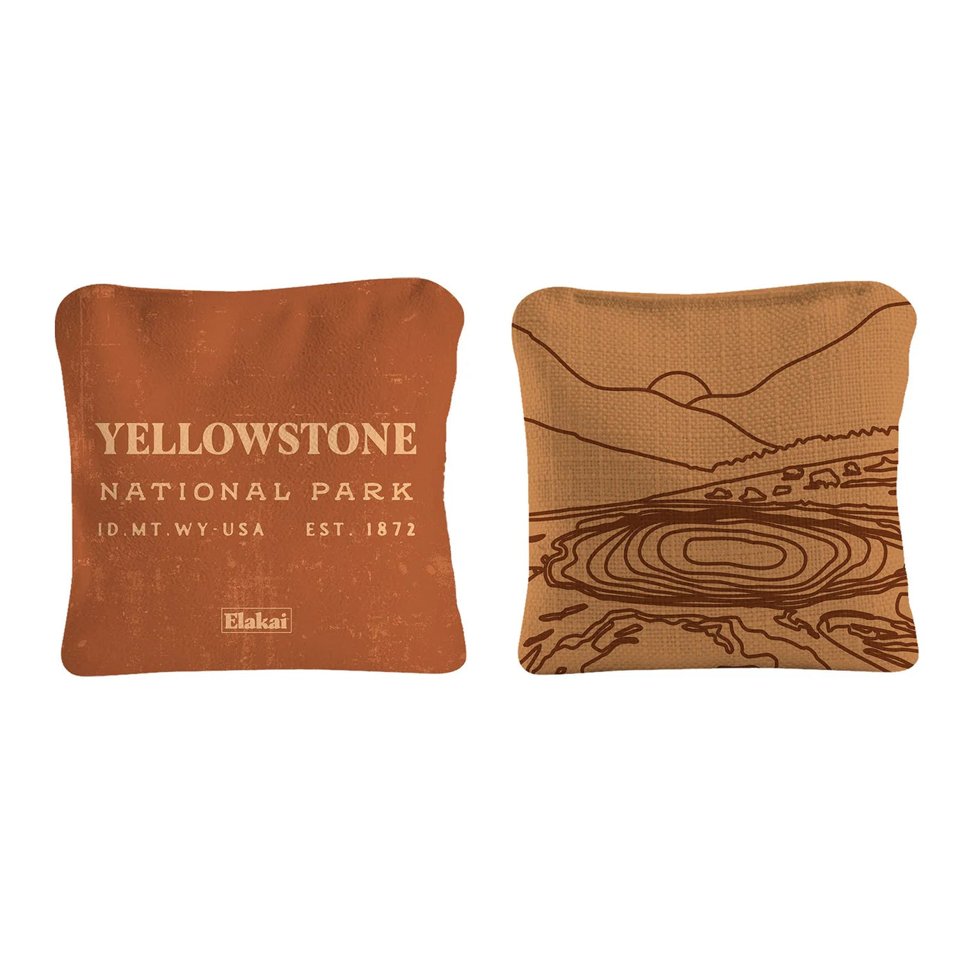 Elakai National Parks Travel Dual-Sided 4"x4" Cornhole Bags