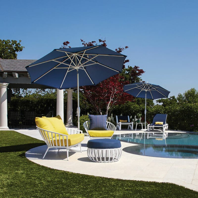 Treasure Garden 9' Octagon Auto Tilt Center Post Umbrella